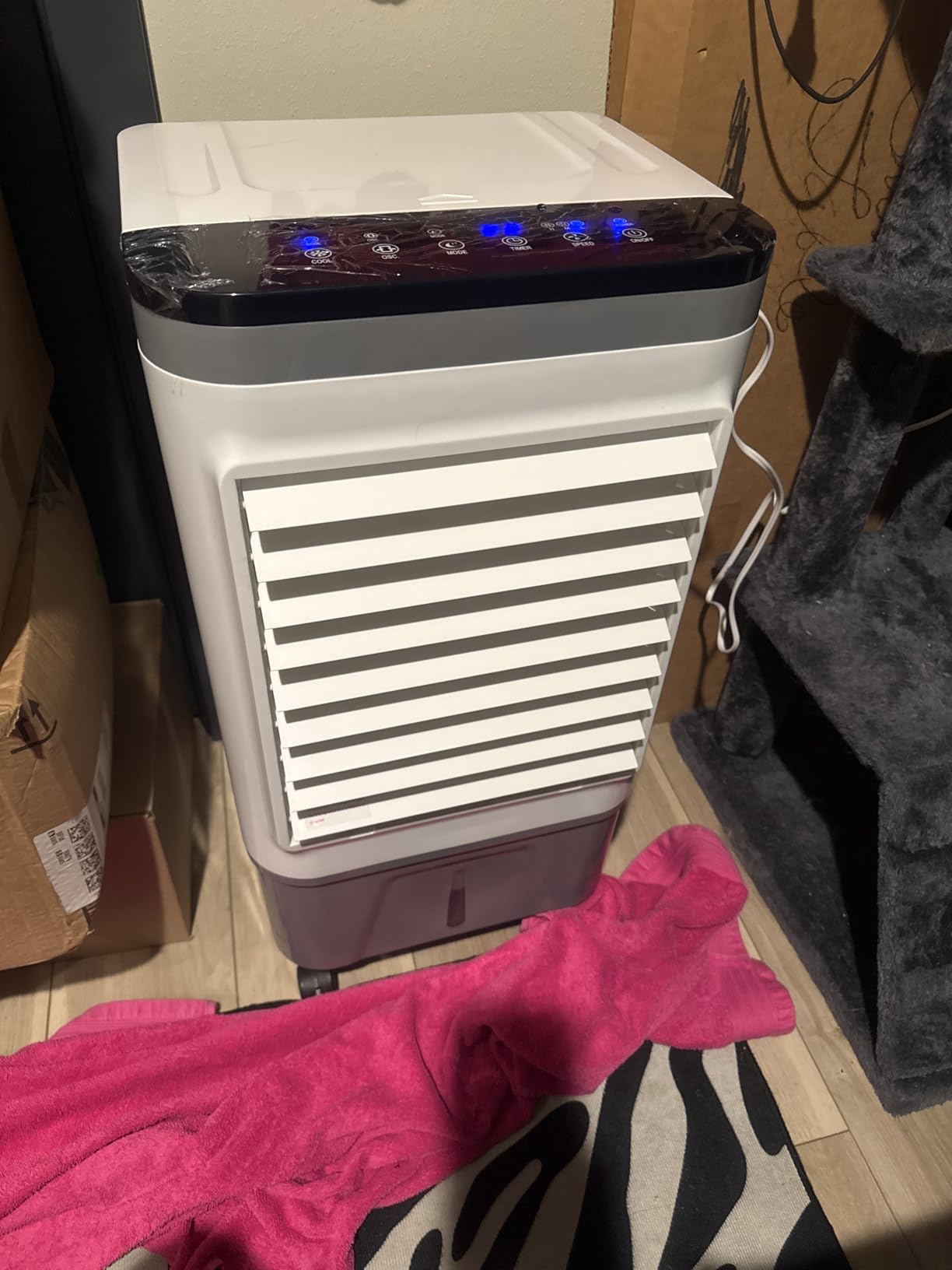 Swamp Cooler Air Conditioner, 461CFM, 5 Gal Water Tank | Remote & 12H Timer, Portable Cooler for Room Up to 215 Square Feet, For Backyard, Garage, Indoor customer photo 1