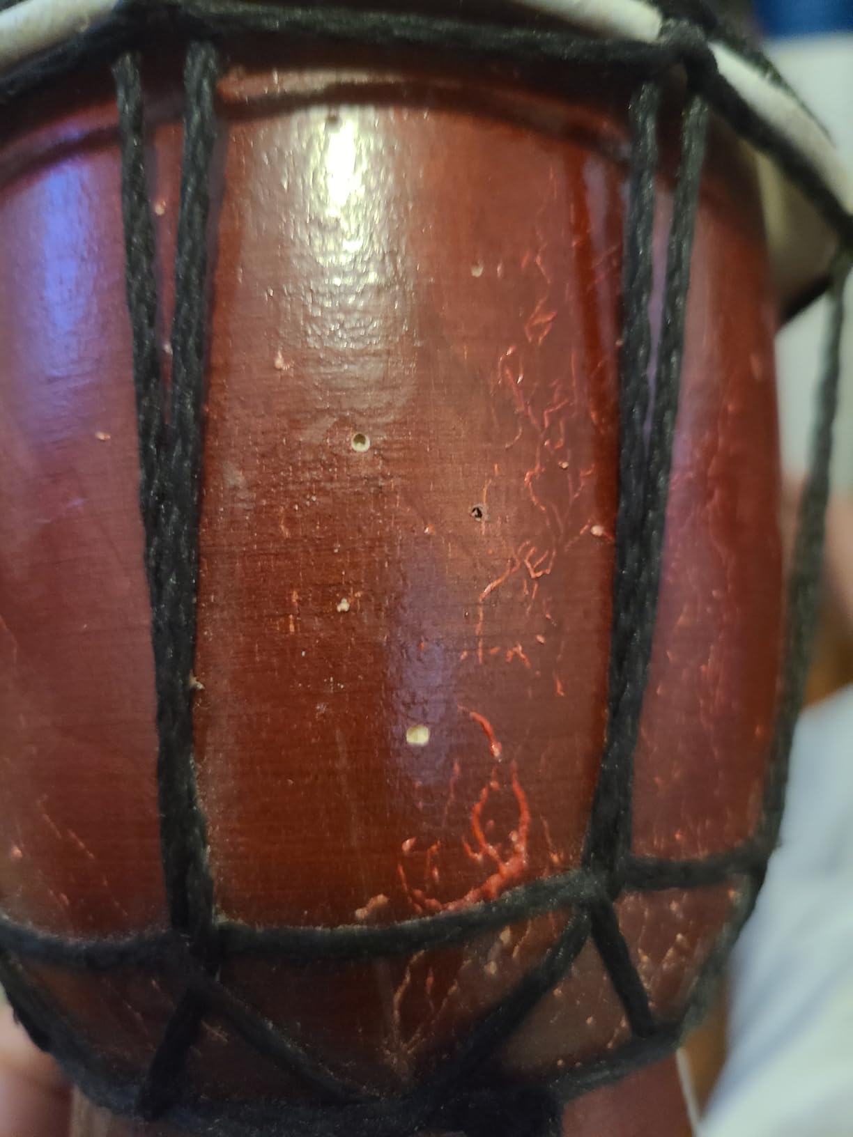 Wood Djembe Drum, 6.5'' x 12''Carved Mahogany African Drums with Goatskin Drumhead, West African Styled Professional Djembe Hand Drum Musical Instruments for Adults Beginners customer photo 1