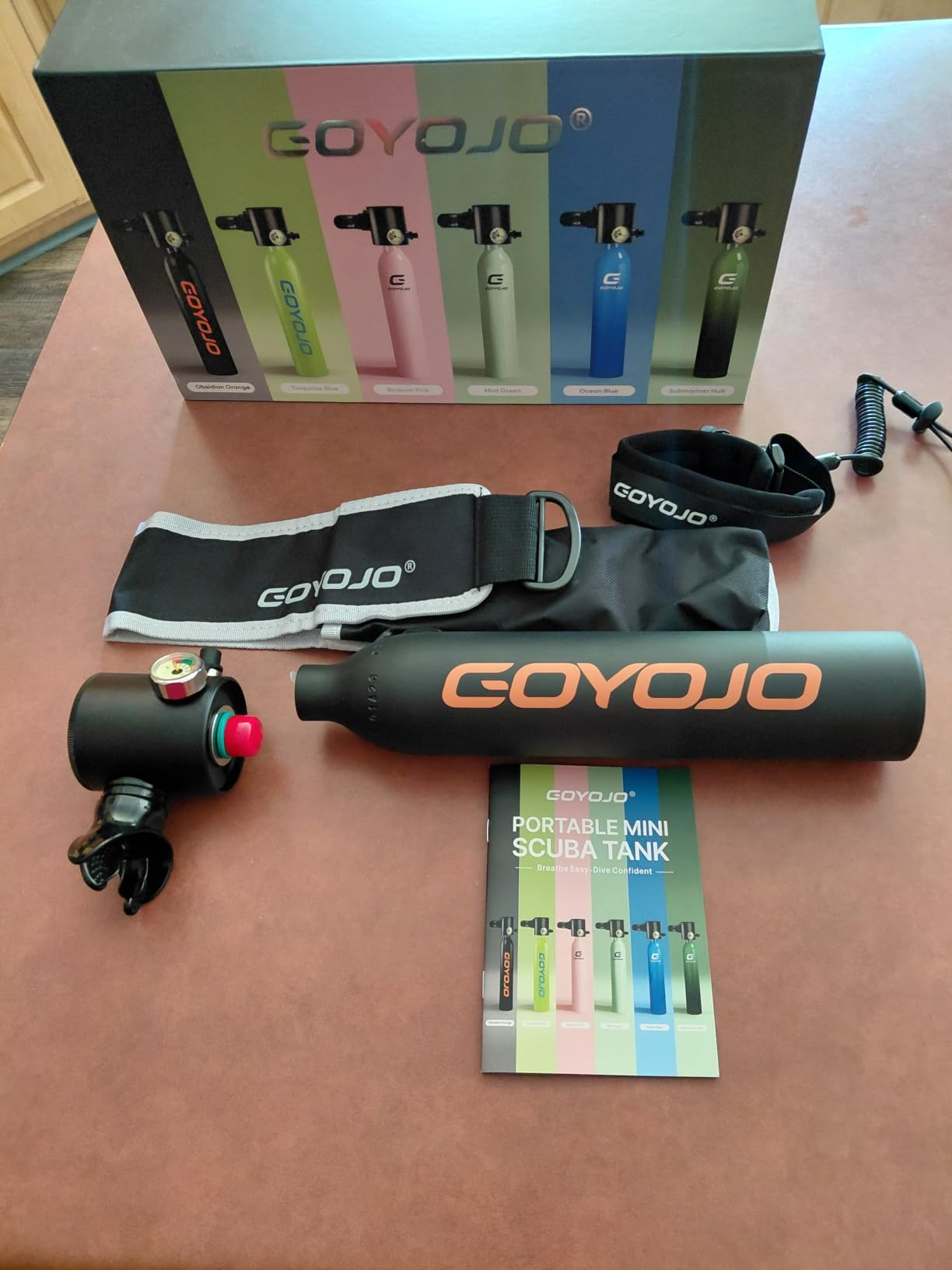 GOYOJO Mini Scuba Tank, Portable Diving Lung Air Tank with DOT Certified, Refillable Emergency Backup Pony Bottle for Snorkeling, Underwater Breathing, Training customer photo 1