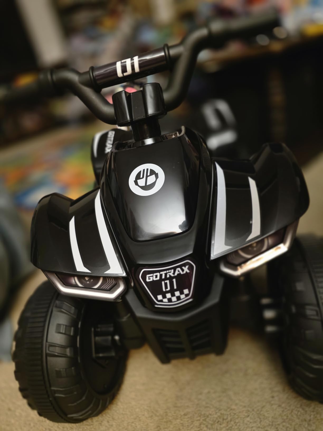 Gotrax Ride on Toy for Toddlers 1.5-4, 12V Battery for 80Mins, Max 1.5MPH, Safe Replaceable Lead-acid Battery, Forward/Reverse 2 Gears, Max 66lbs Load, Electric Vehicle ATV Car customer photo 2