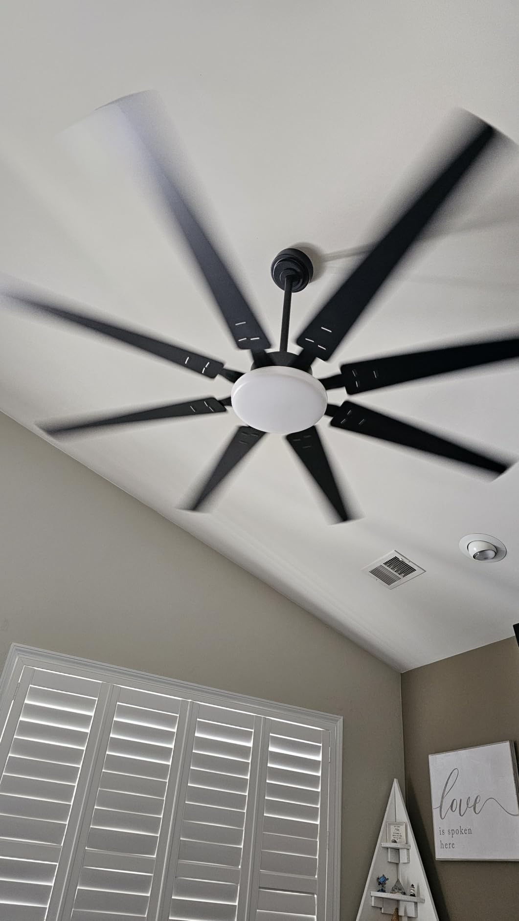 Amico 72 Inch Ceiling Fans with Lights and Remote, Black Large Ceiling Fan customer photo 1