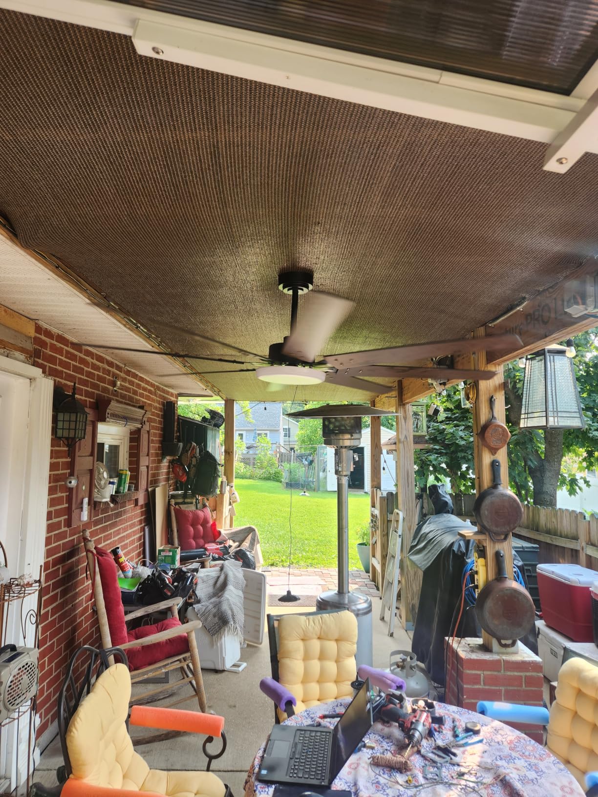 Amico 72 Inch Ceiling Fans with Lights and Remote, Black Large Ceiling Fan customer photo 2