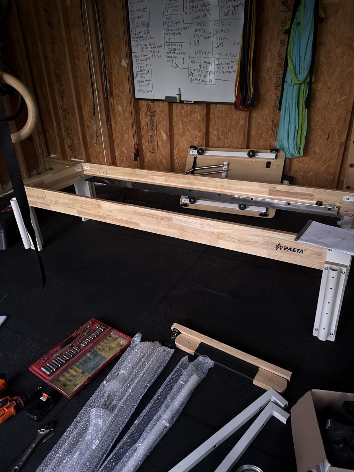 Pilates Reformer, Wooden Reformer Pilates Machine with Cadillac Trapeze Table, Pilates Equipment for Home Workout and Studio, Includes Sitting Box, Jumpboard customer photo 1