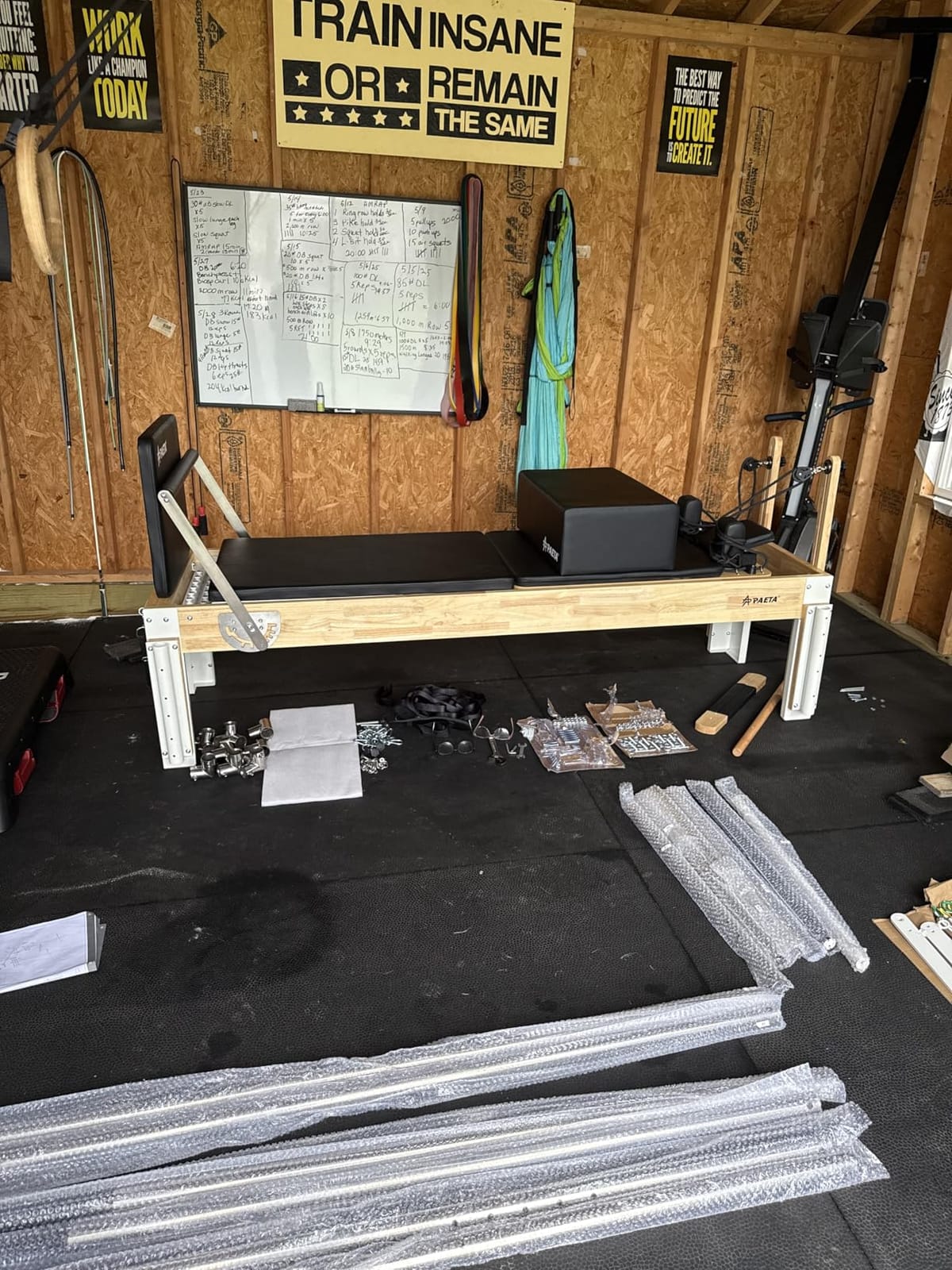 Pilates Reformer, Wooden Reformer Pilates Machine with Cadillac Trapeze Table, Pilates Equipment for Home Workout and Studio, Includes Sitting Box, Jumpboard customer photo 2