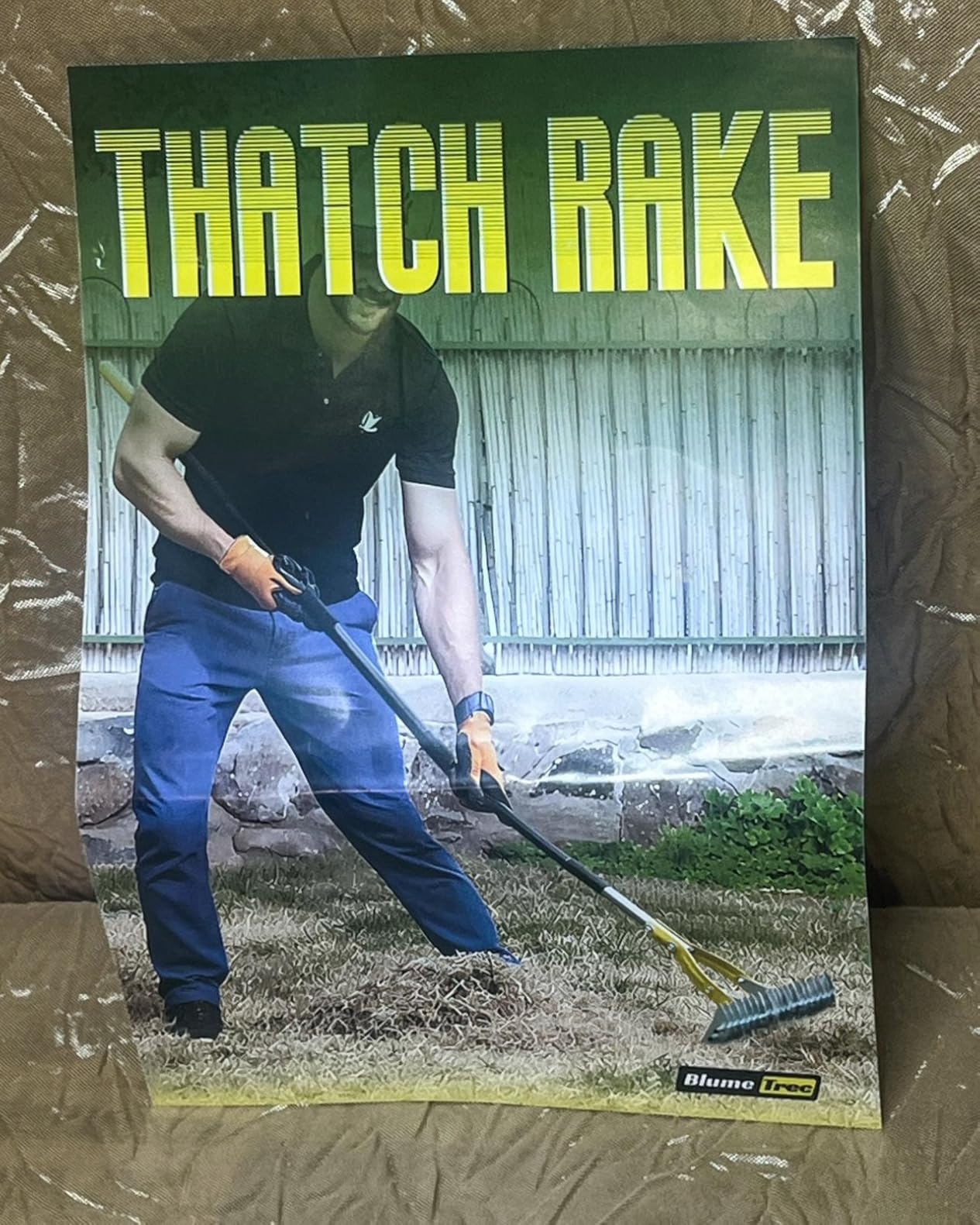 Thatch Rake for Lawn with 74inch Handle, 15 inch Dethatcher Rake for Grass to Cleaning Dead Grass, Efficient Steel Metal Rake for Dethatching, Heavy Duty Thatching Rakes for Garden, Yard customer photo 2