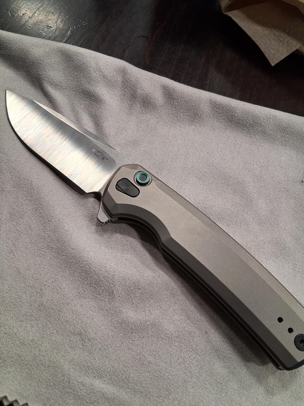 Zero Tolerance 0044, Folding Pocket Knife, 3.2 inch CPM S45VN Steel Blade, Titanium Handle, Button Lock, Made in USA customer photo 2