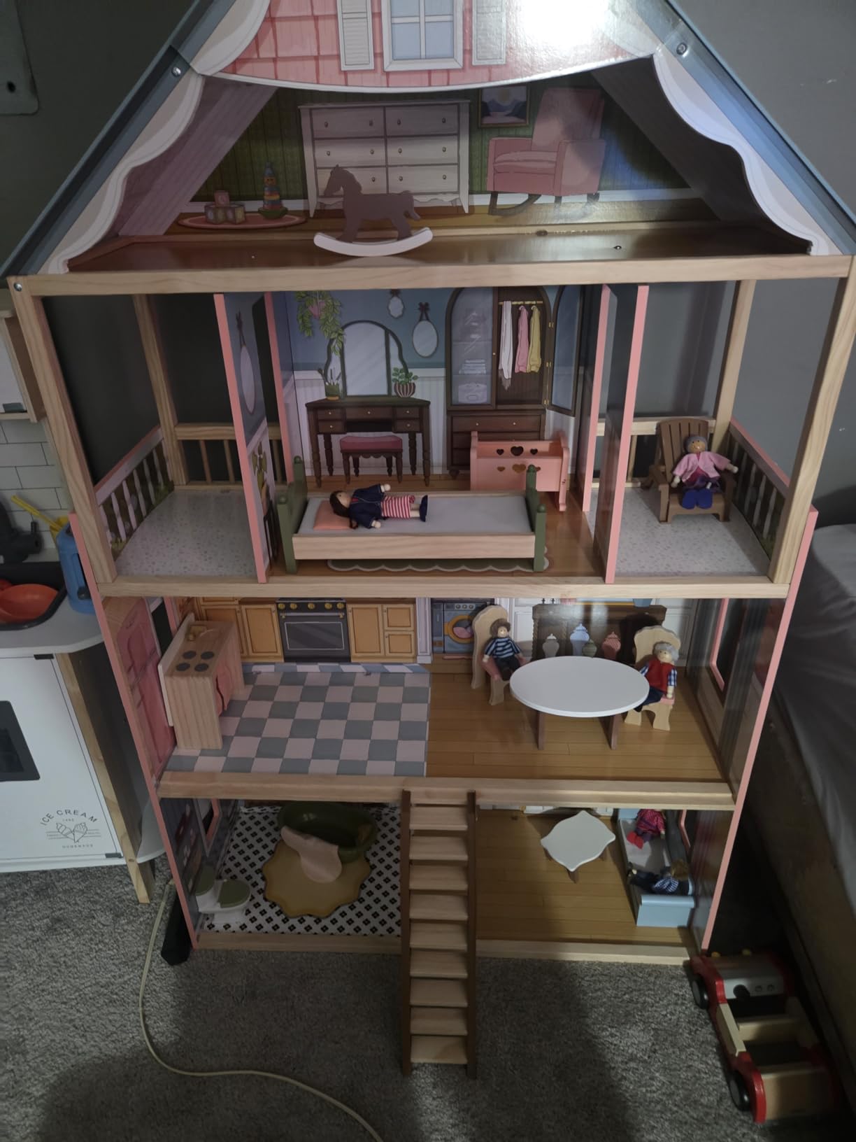 KidKraft Charlotte Wooden Dollhouse with 15 Accessories, for 12
