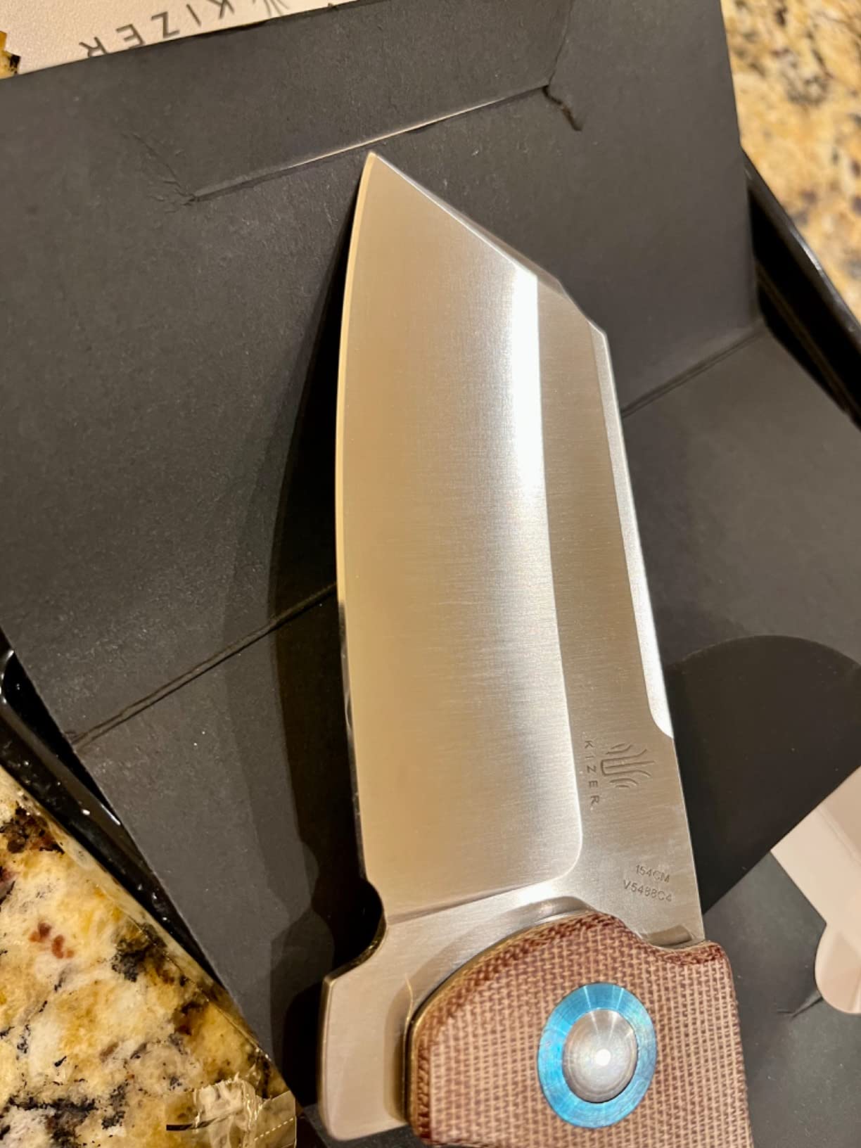 Kizer C01C XL Sheepdog Pocket Knife, 3.9
