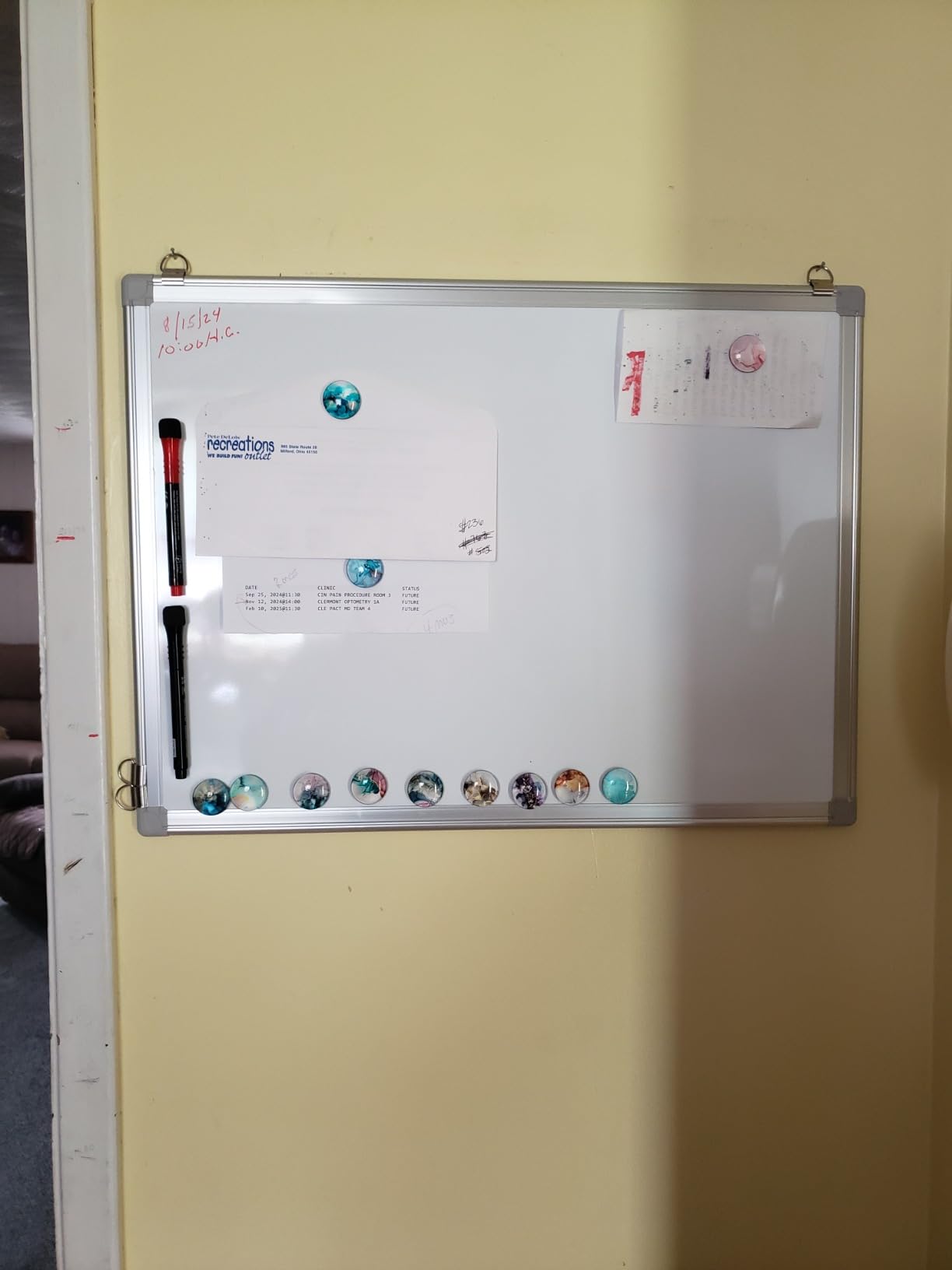 Magnetic Dry Erase White Board 48