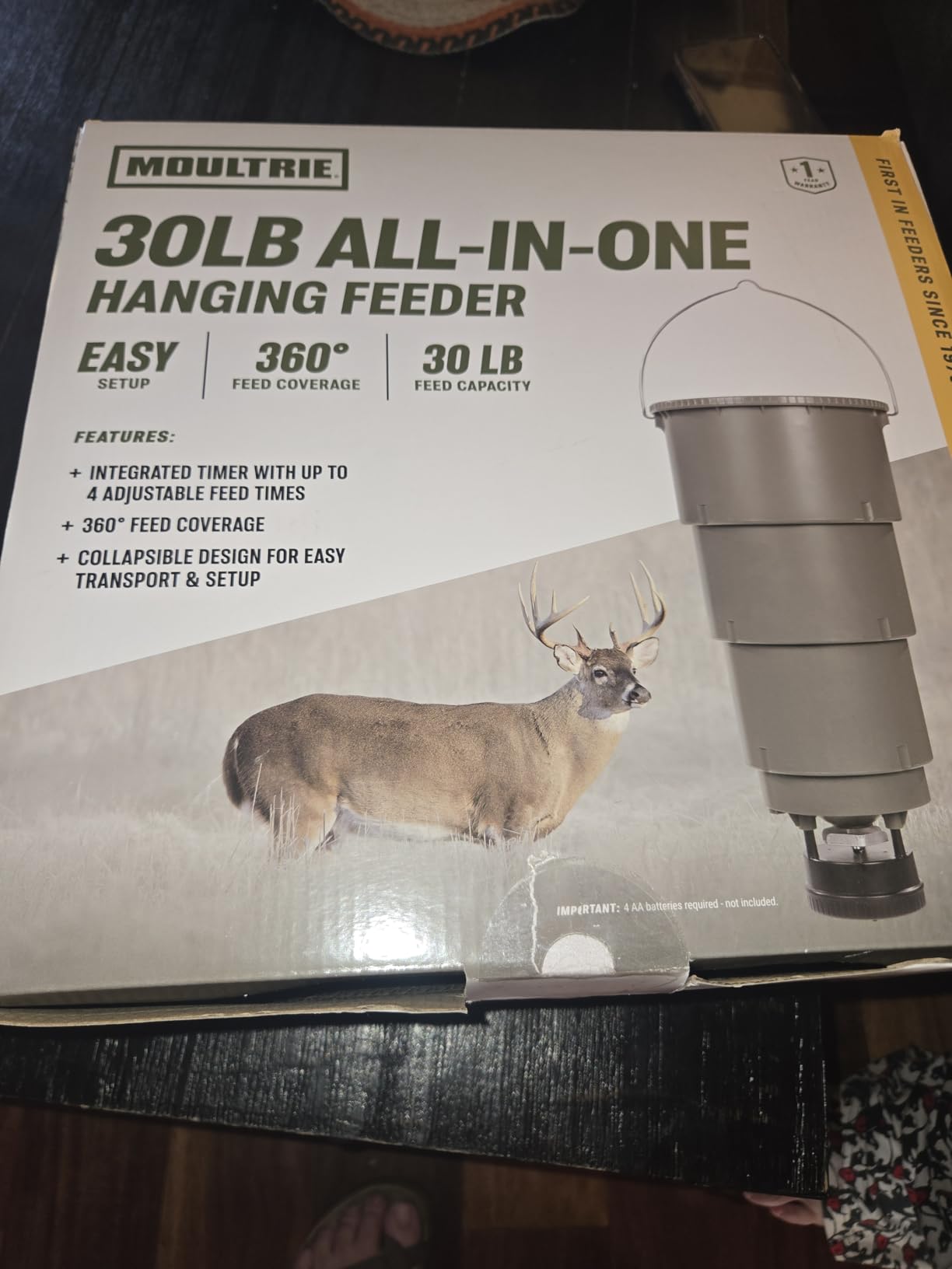 Moultrie All-in-One Hanging Deer Feeder - 30 Lb, Bluetooth App customer photo 2