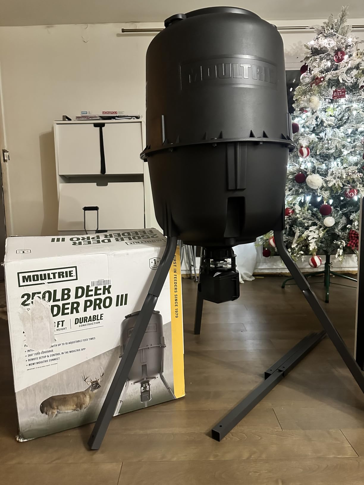 Moultrie 250 Lb Pro Hunter III Tripod Feeder - Bluetooth App Control customer photo 1