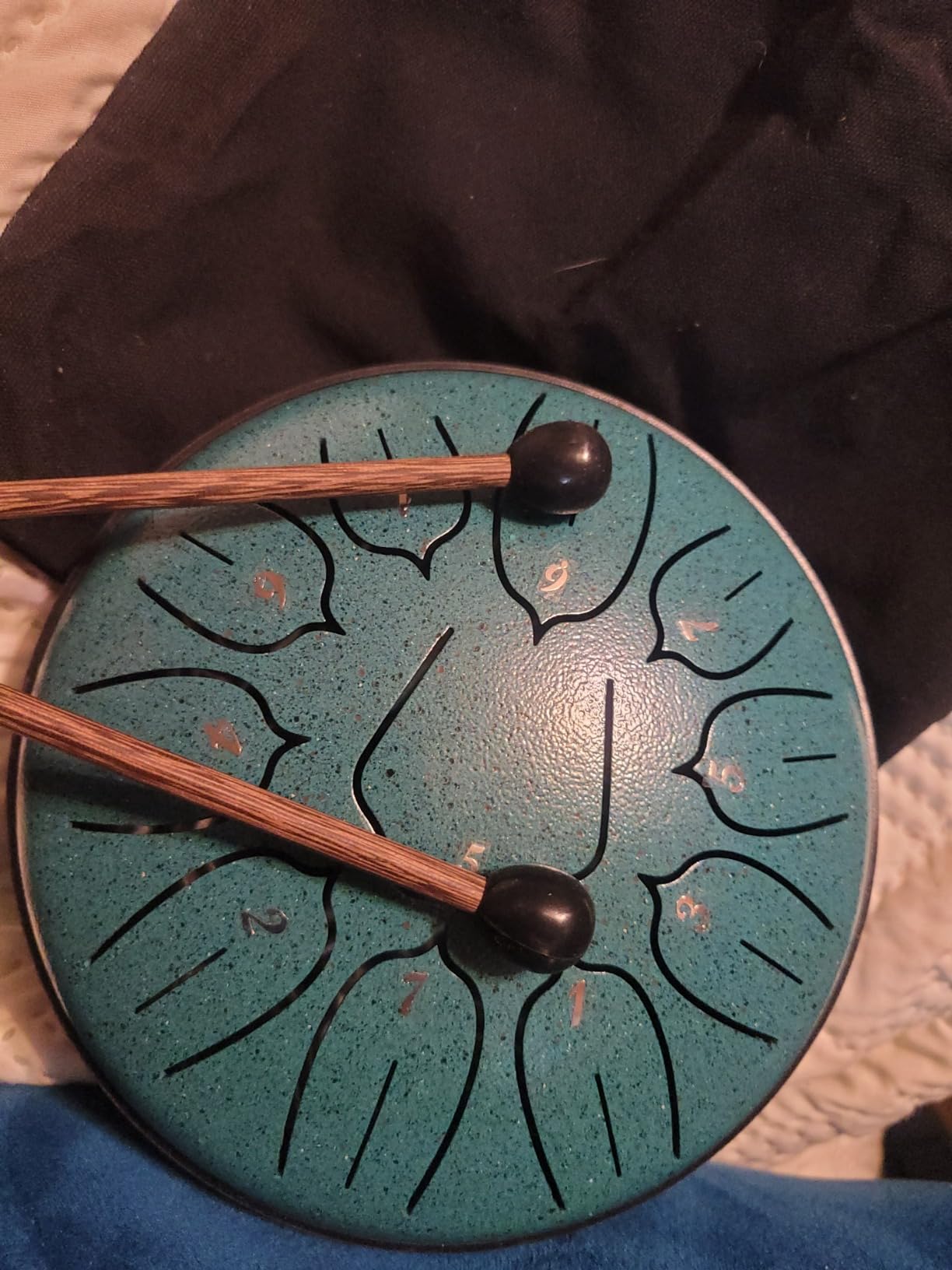 Steel Tongue Drum 6 Inch 11 Notes Musical Instrument, Rain Drum Style Gift | Adults & Beginners Percussion for Music Education, Calming, Relaxation, Meditation (Malachite) customer photo 1