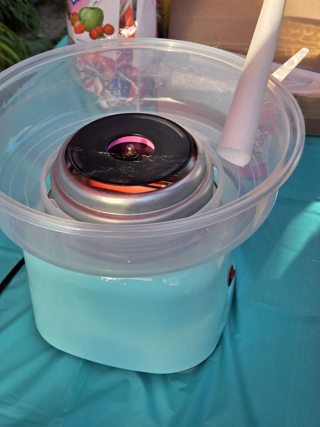 Cotton Candy Machine - Cotton Candy Machine Commercial w/ 15 inch Stainless Steel Bowl, Sugar Scoop, Cotton Candy Maker for Home, Party, 1000W Hard Candy Cotton Candy Maker for Birthday customer photo 1