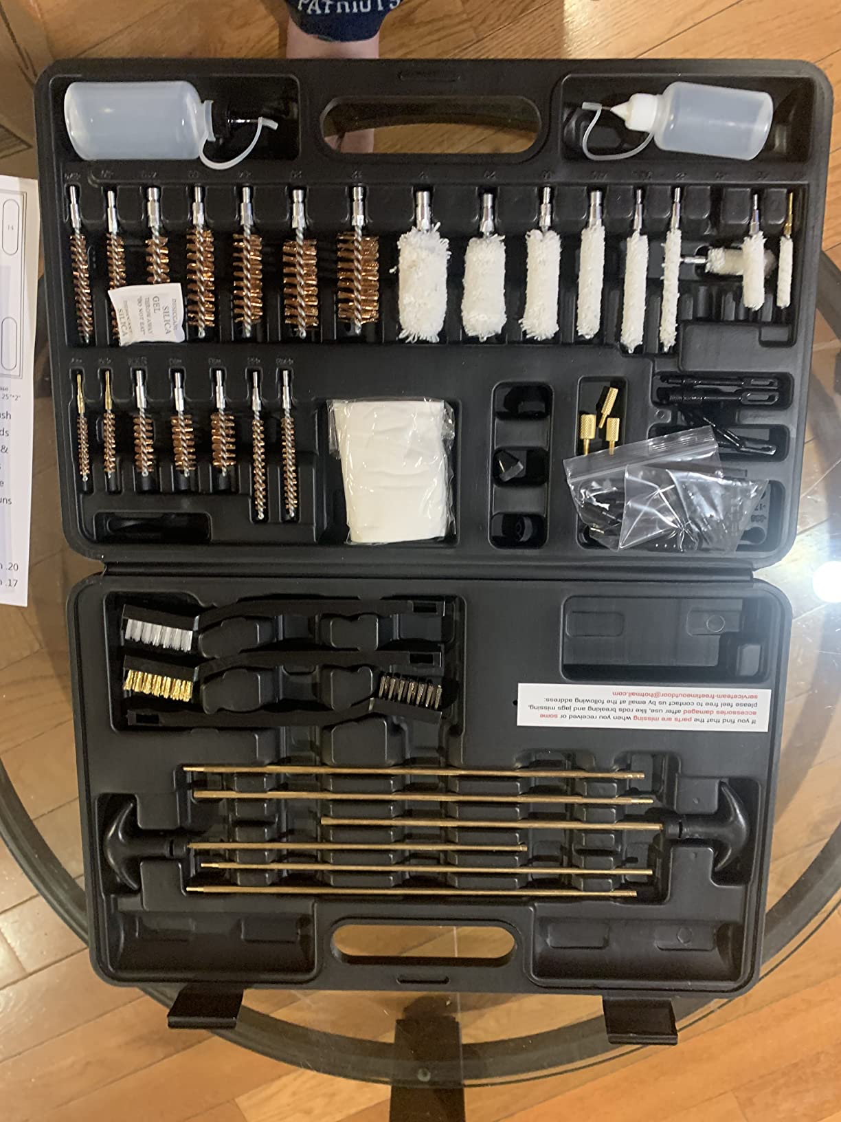 GLORYFIRE Elite Gun Cleaning Kit Universal Gun Cleaner for Shotgun, Pistol with Plastic Gun Holder, Reinforced and Lengthened Rods and Steel Wire, Gifts for Men, Dad, Husband customer photo 1