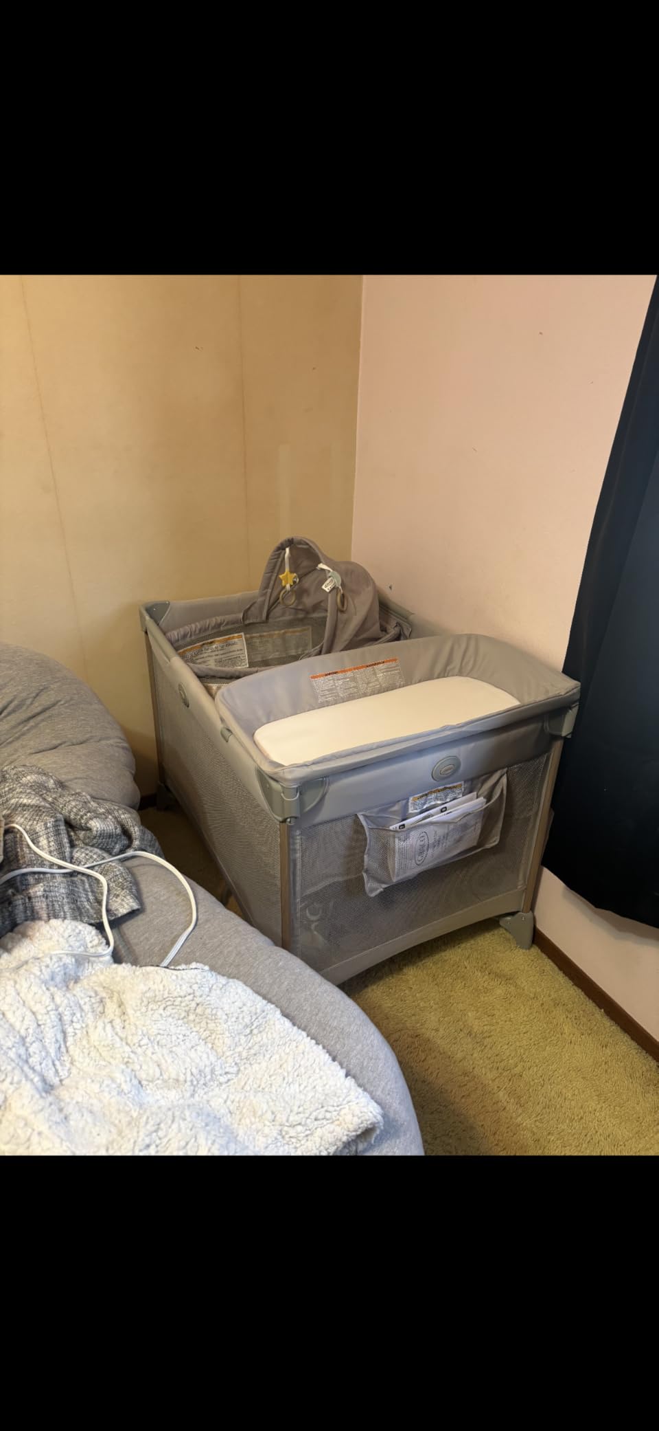 Graco Pack n' Play CareSuite Playard, Portable Playpen with Baby Bassinet, Changing Table, Sky customer photo 1