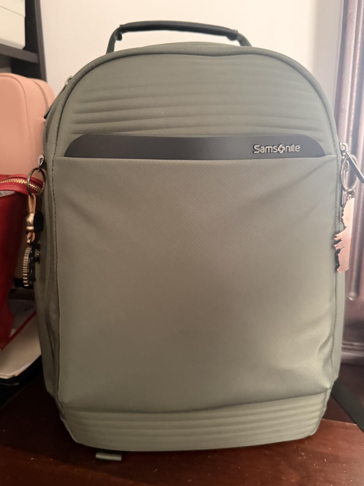 Samsonite Paralux Everyday Backpack - Laptop & Tablet Backpack with 5 Compartments, Removable TecKit Pouch, Microsuede Trim, Water Bottle Pockets - Work, Commute & Travel Bag - Olive customer photo 1