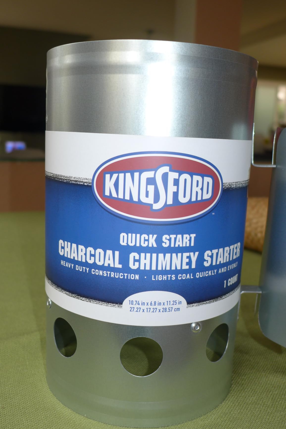 Kingsford Compact Charcoal Chimney Starter for Grills and BBQs | Quick-light zinc steel starter with heat shield and stay-cool handle; no assembly, fits compact grills and travel customer photo 1