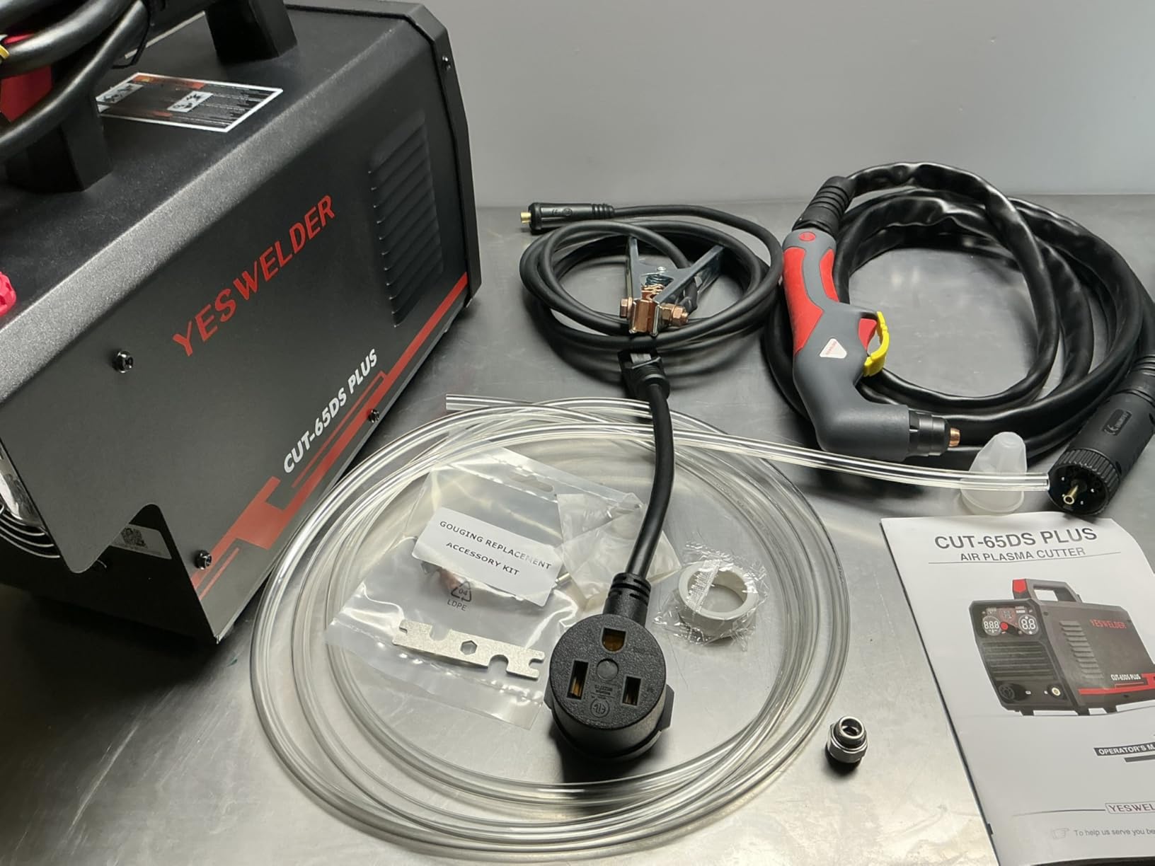 YESWELDER CUT-65DS PLUS Plasma Cutter, 4-in-1 Non-HF Pilot Arc, 110/220V | Plate Cutting, Grid Cutting, Gouging, and Marking Versatility, ETL Certified, IP21 Rating, Overload and Overheat Protection customer photo 1