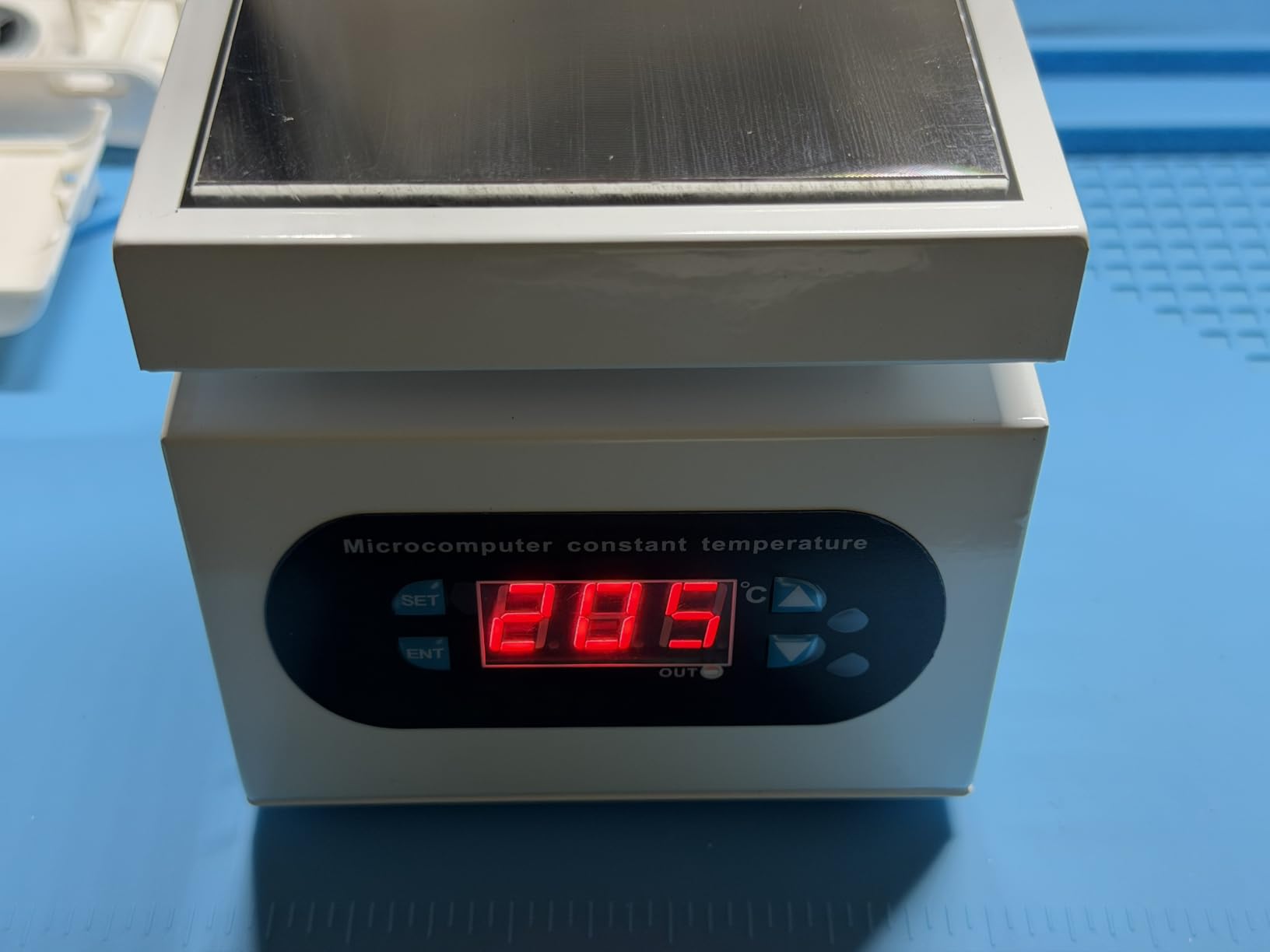Soldering Hot Plate, PCB Preheater Rework Station with Digital Temperature Control, 100x100mm Heating Area for Multi-Point Heating, Electronics Repair, SMD Soldering, PCB Rework DIY 110V 350W customer photo 1