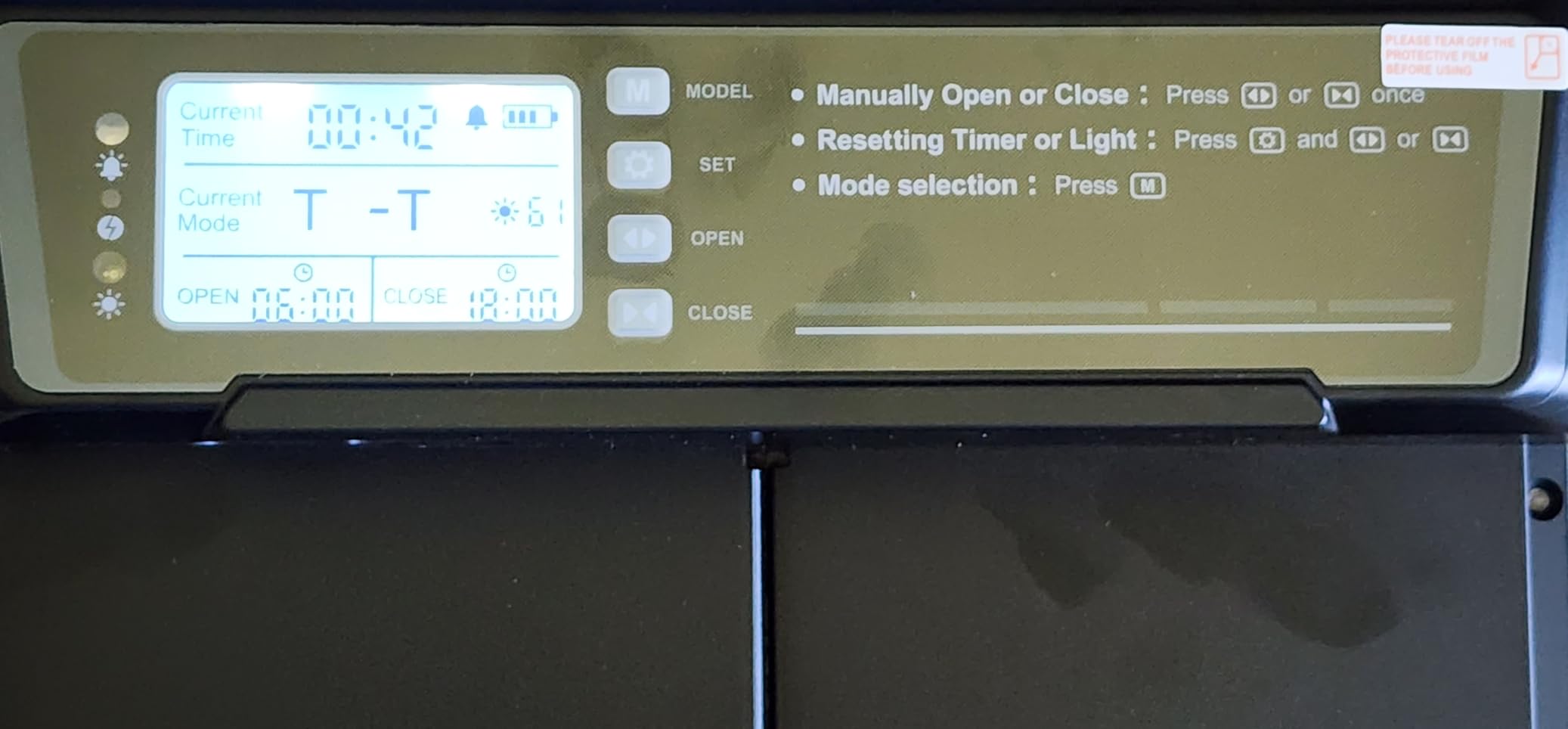 INNOLAND Large Size Automatic Chicken Coop Door Solar Powered - Timer/Manual Mode, Solar Chicken Coop Door Anti-Pinch, Aluminum Alloy Chicken Door | 20M Remote Control | Higher Battery Capacity customer photo 2