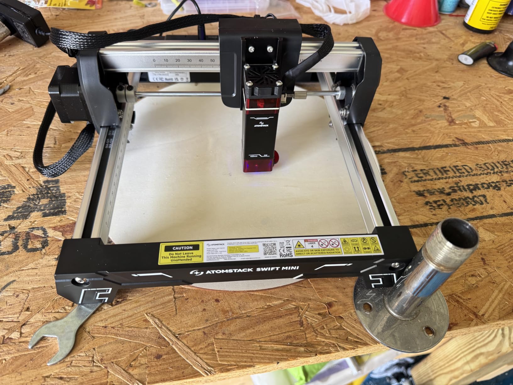 ATOMSTACK 3W Black Laser Engraver, Engraving Machine for Beginners | Swift Mini Laser Engraver, 5mW Laser Output, FDA Class 1, Free AI Software, 135x145mm, Wireless Connectivity for DIY Crafts customer photo 1