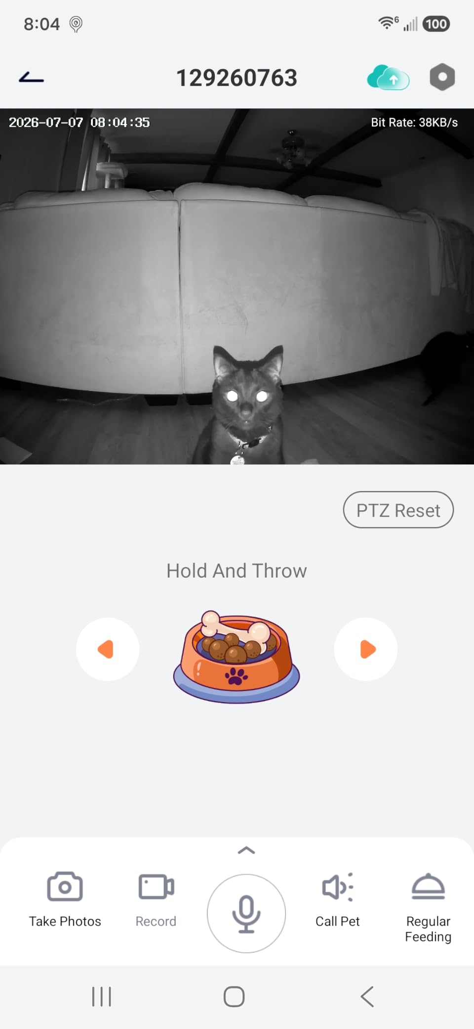 TKENPRO 5MP Ultra HD Pet Camera - Dog Camera with Treat Dispenser, Remote Treat Tossing via Phone App, 360° Auto Tracking & Motion Alerts, 5G&2.4G WiFi for Cats Indoor customer photo 2
