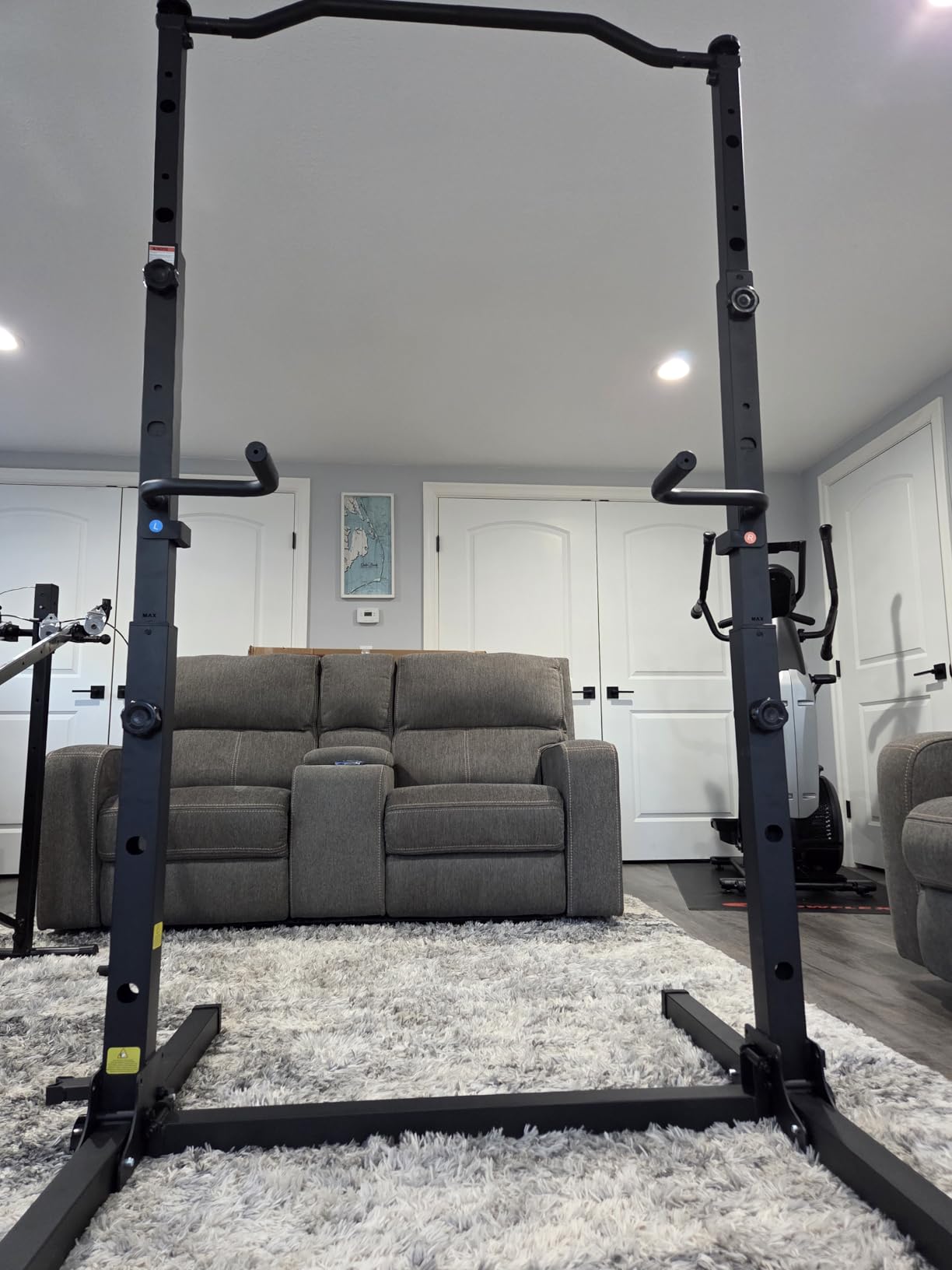 JOROTO Foldable Pull Up Dip Station, Pull Up Bar Free Standing for Home Gym, 450LBS Stable Power Tower, Adjustable Height Multifunction Pull Up Stand customer photo 2