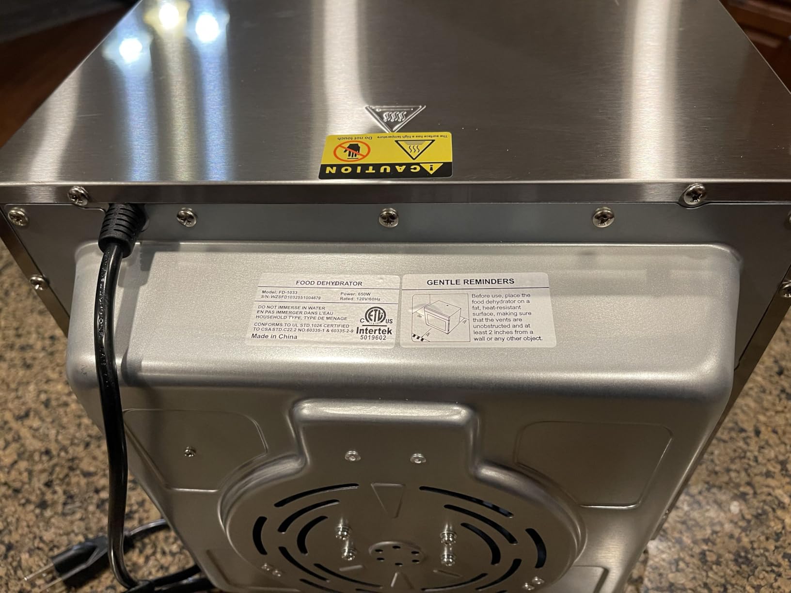 Food Dehydrator Machine, Powerful Food Dryer with 8 Stainless Steel Trays, Adjustable Temperature up to 167°F & 48-Hour Timer for Jerky, Fruits, Herbs - Includes Mesh Tray, Drip Tray & Recipe Guide customer photo 2