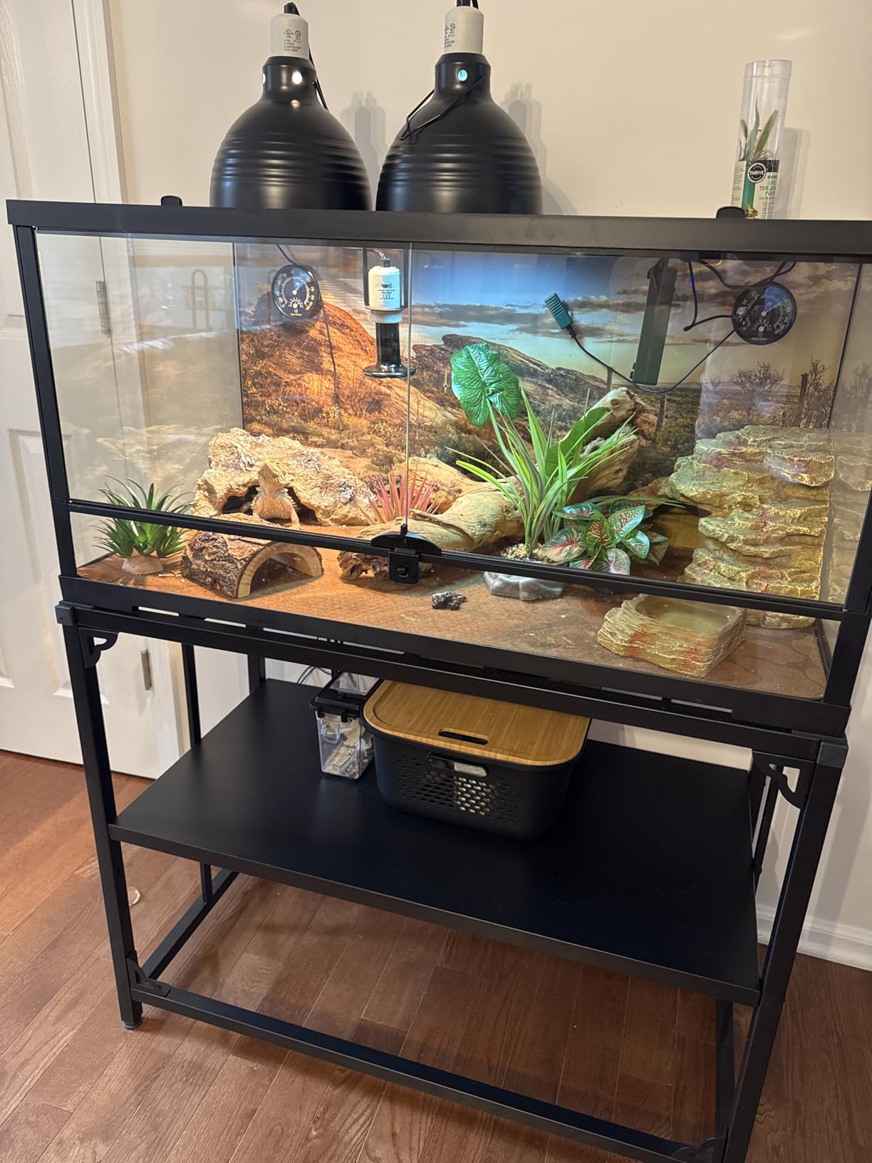 TOCRETOARE Fish Tank Stand 55-75 Gallon, Metal Aquarium Stand, 48.4