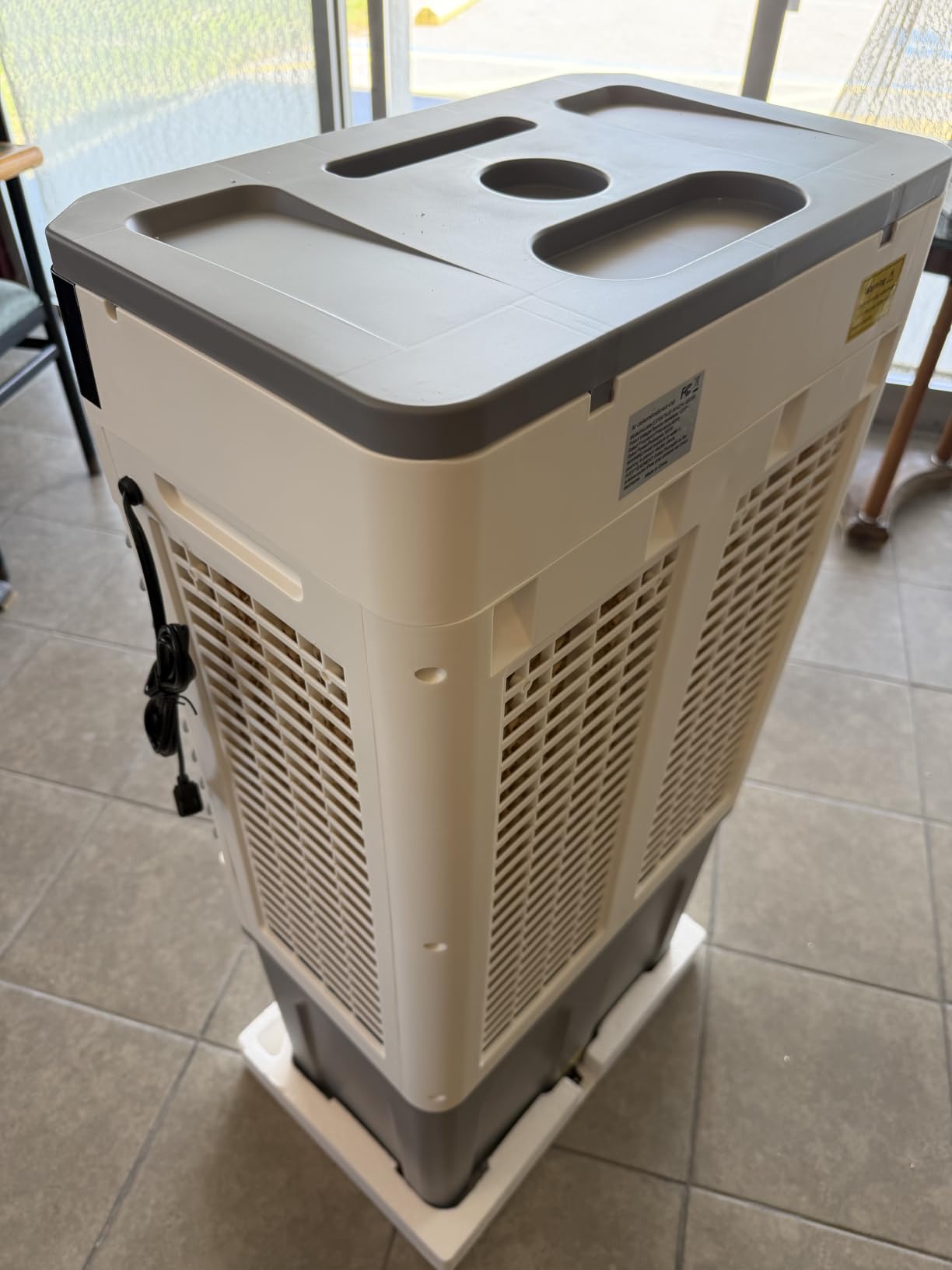 COSTWAY 3-in-1 Swamp Cooler, 1800 CFM Evaporative Air Cooler, White | Portable Cooling Fan with Remote, 4 Gal Water Tank, 3 Speeds, 4 Ice Packs, 12H Timer, Auto Oscillation for Indoor Outdoor customer photo 1