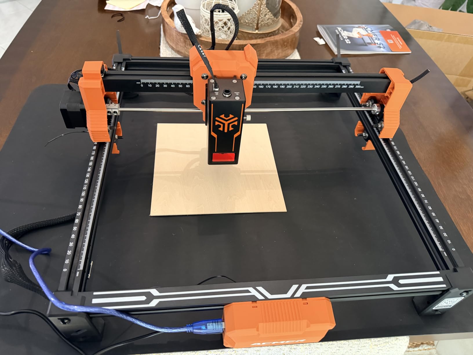 ACMER S2 Laser Engraver, 12000mW Laser Cutter Engraving Machine | 0.01mm Precision, 300×300mm Engraving Area, 10000mm/min Speed, for Wood, Metal, Acrylic, Leather, DIY & Education customer photo 2