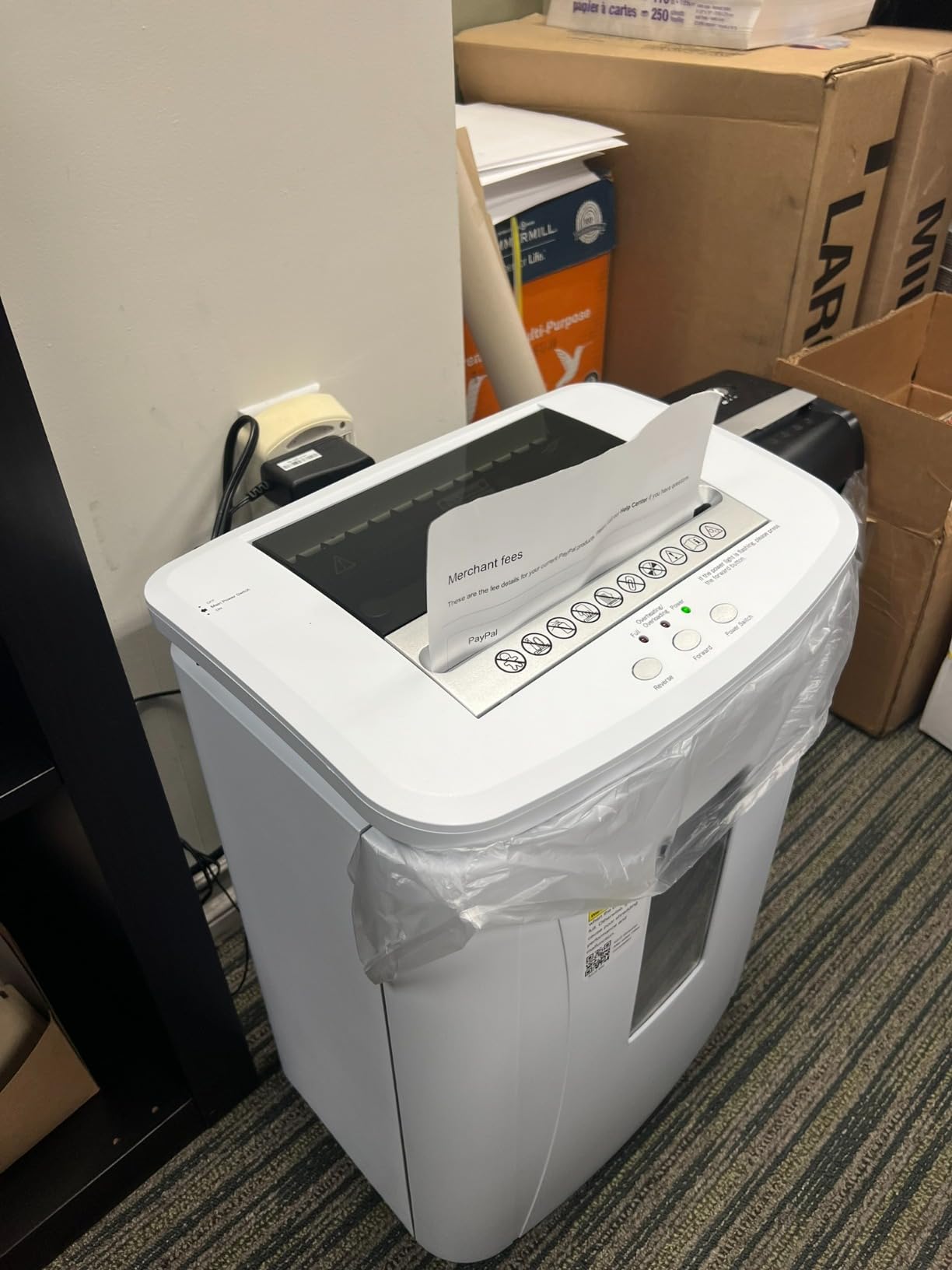 Heavy Duty Paper Shredder 400-Sheet Auto Feed P5 Micro Cut | 8-Sheet Manual Feed | 50L Bin | Jam-Resistant Commercial Shredder for Home Office Small Business customer photo 2