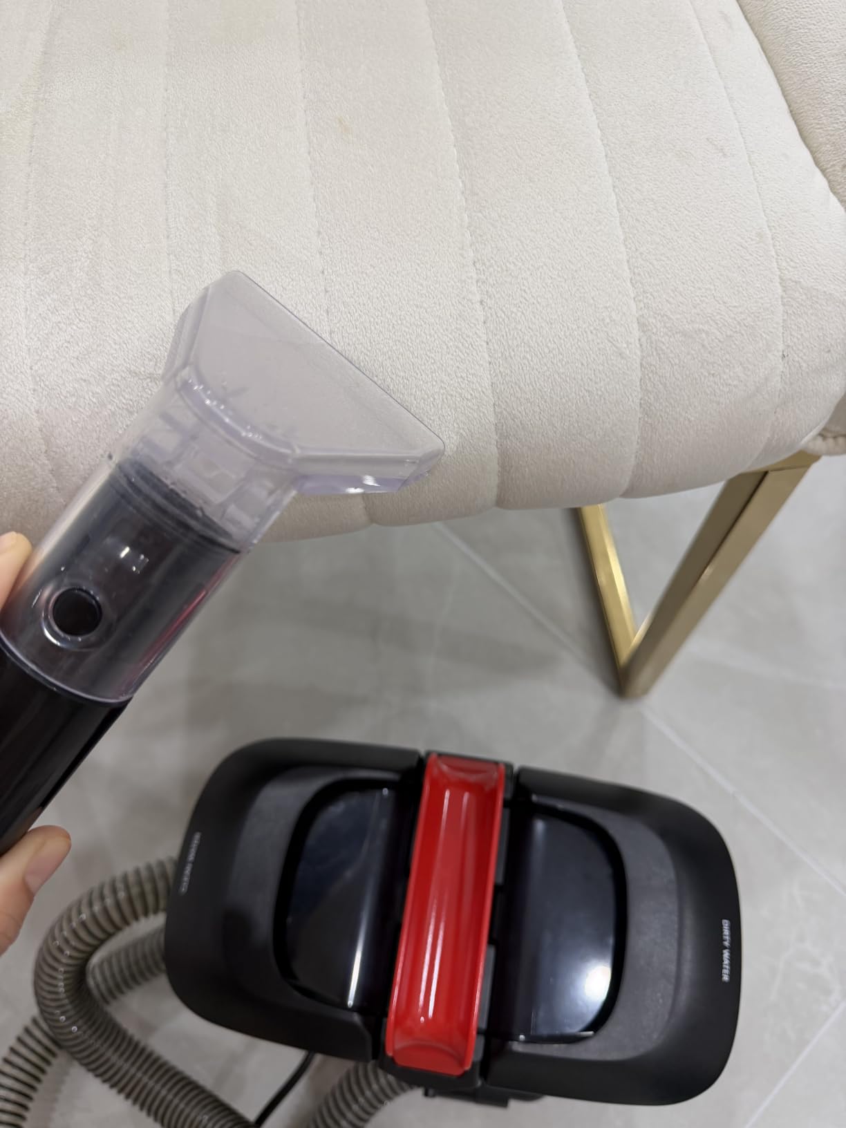 Portable Spot Cleaner Machine for Carpet & Upholstery, 15 Kpa Strong Suction Furniture Cleaner Machine for Pet Stain, Rug, Couch & Car, Spot Cleaner Machine with Versatile Tools & Self-Cleaning System customer photo 2