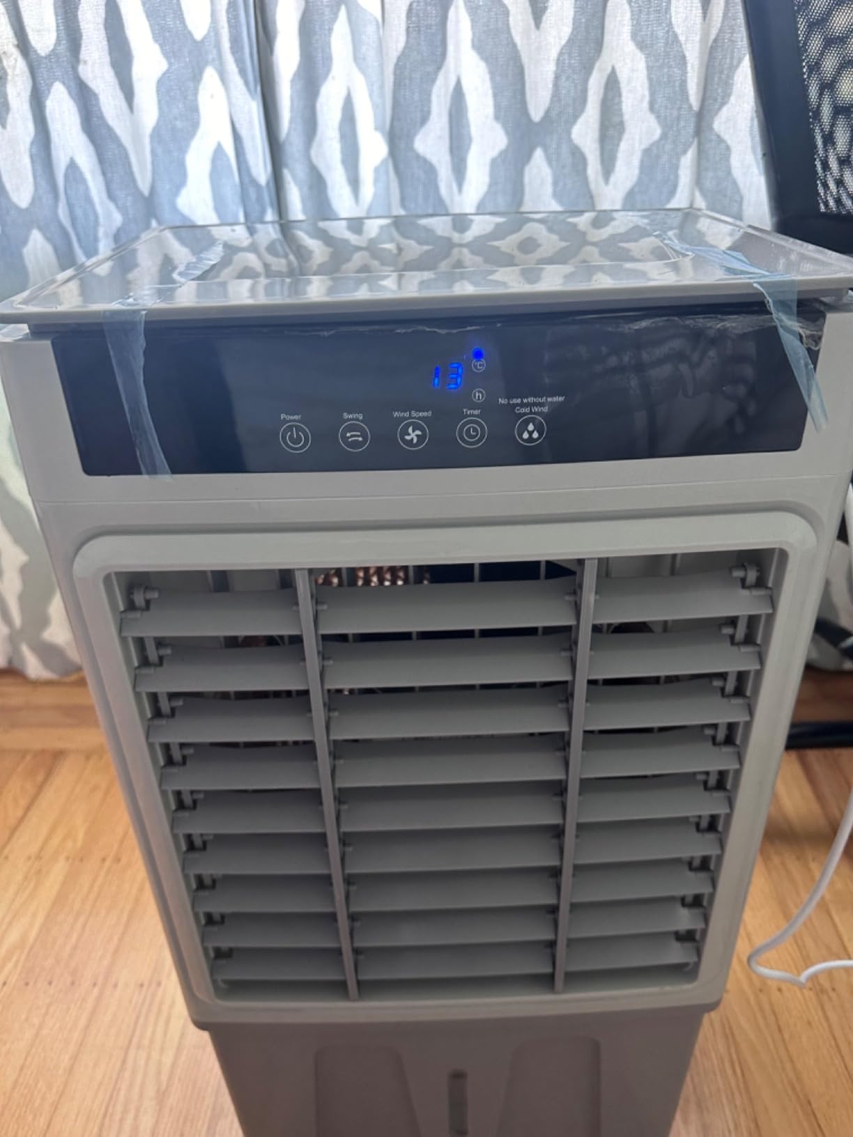 Swamp Cooler, 3600CFM Evaporative Cooler with 8 Gal Water Tank, 3 in 1 Portable Air Conditioners for Room No Window, 100° Swing, Remote, 7H Timer, 4 Ice Box for Home, Garage, Large, Outdoor, White customer photo 1