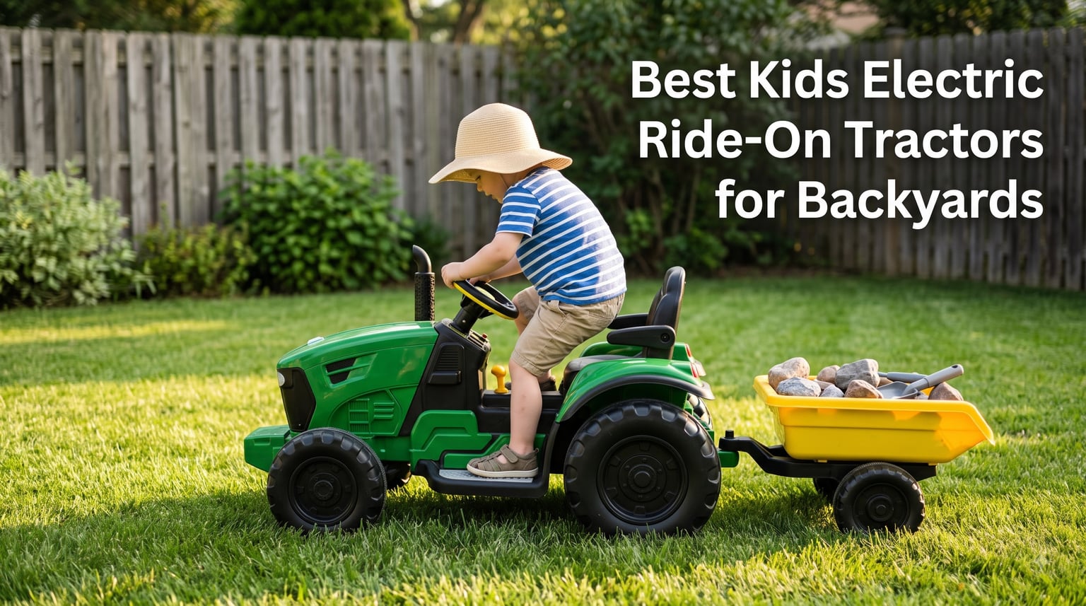 Best Kids Electric Ride-On Tractors for Backyards