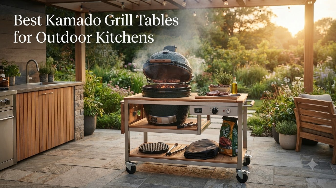 Best Kamado Grill Tables for Outdoor Kitchens