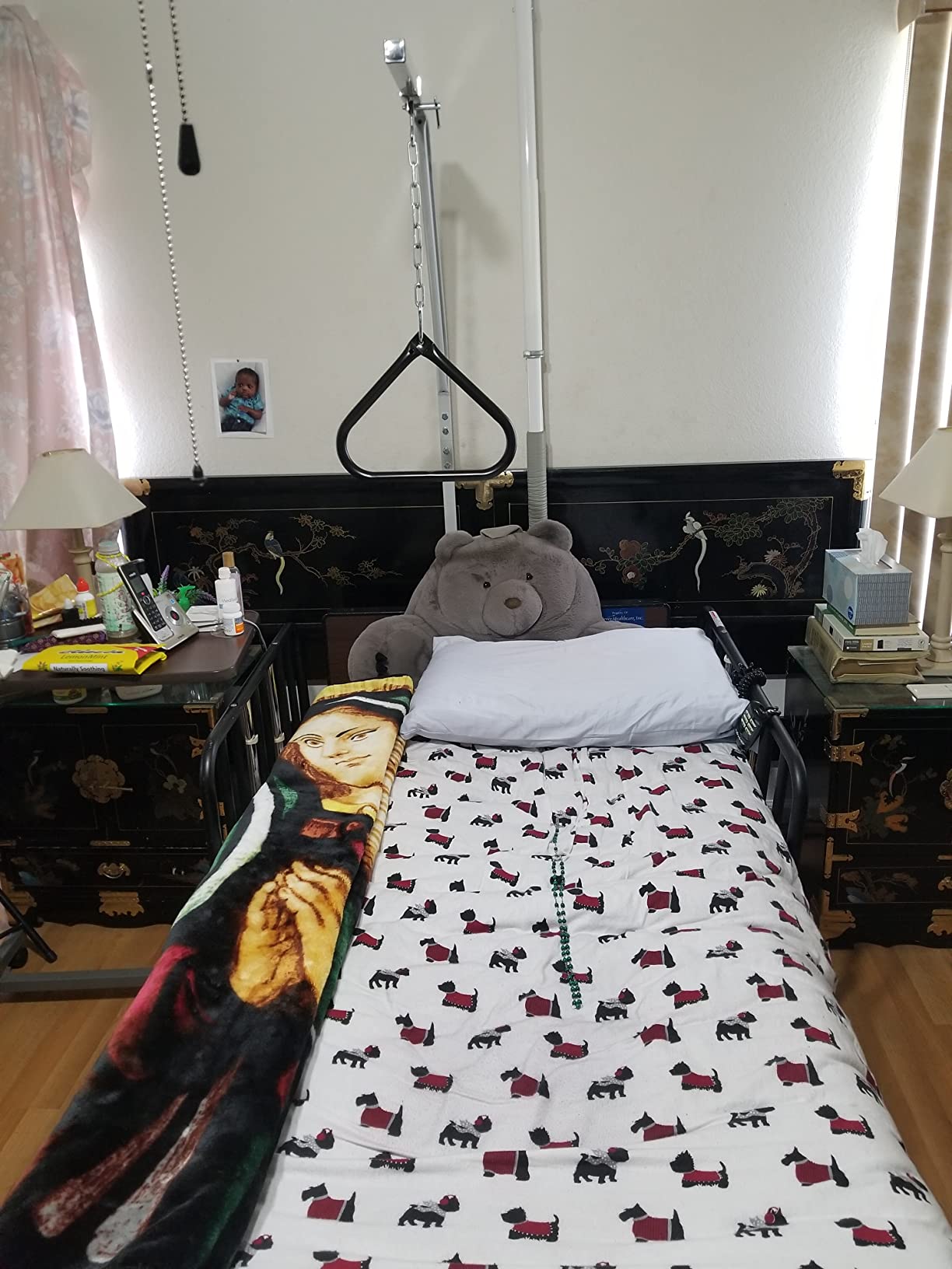 Lumex 2800A Versa-Helper Trapeze Bar for Bed Mobility, Chrome, Medical Assist Handle, Optional 2840A Floor Stand (Sold Seperately) customer photo 1