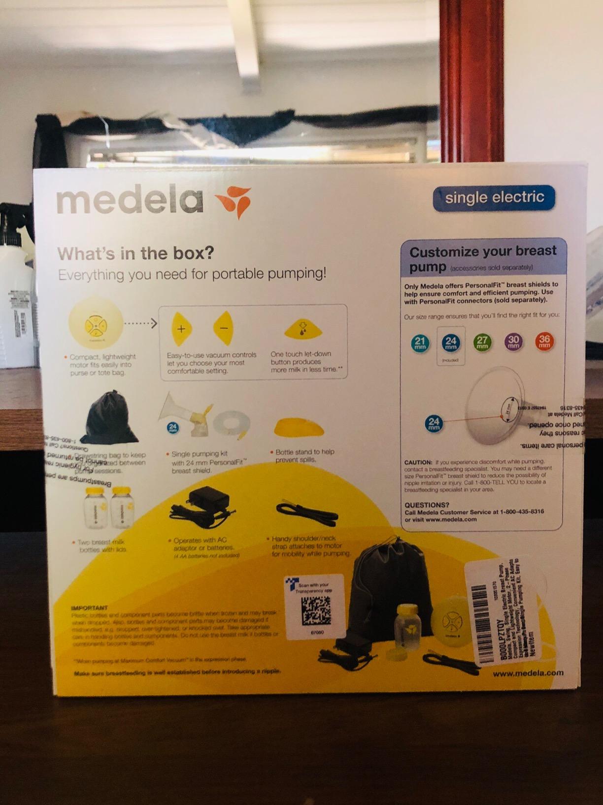 Medela Swing Breast Pump, Portable, Compact and Lightweight, Single Electric Breastpump, Powered by AC Adaptor or Battery, Easy to Use Vacuum Control and Single Pumping Kit customer photo 1