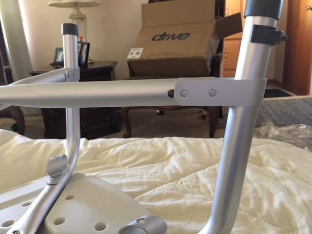 Drive Medical Bariatric Heavy-Duty Bathroom Bench with Back, Gray customer photo 1