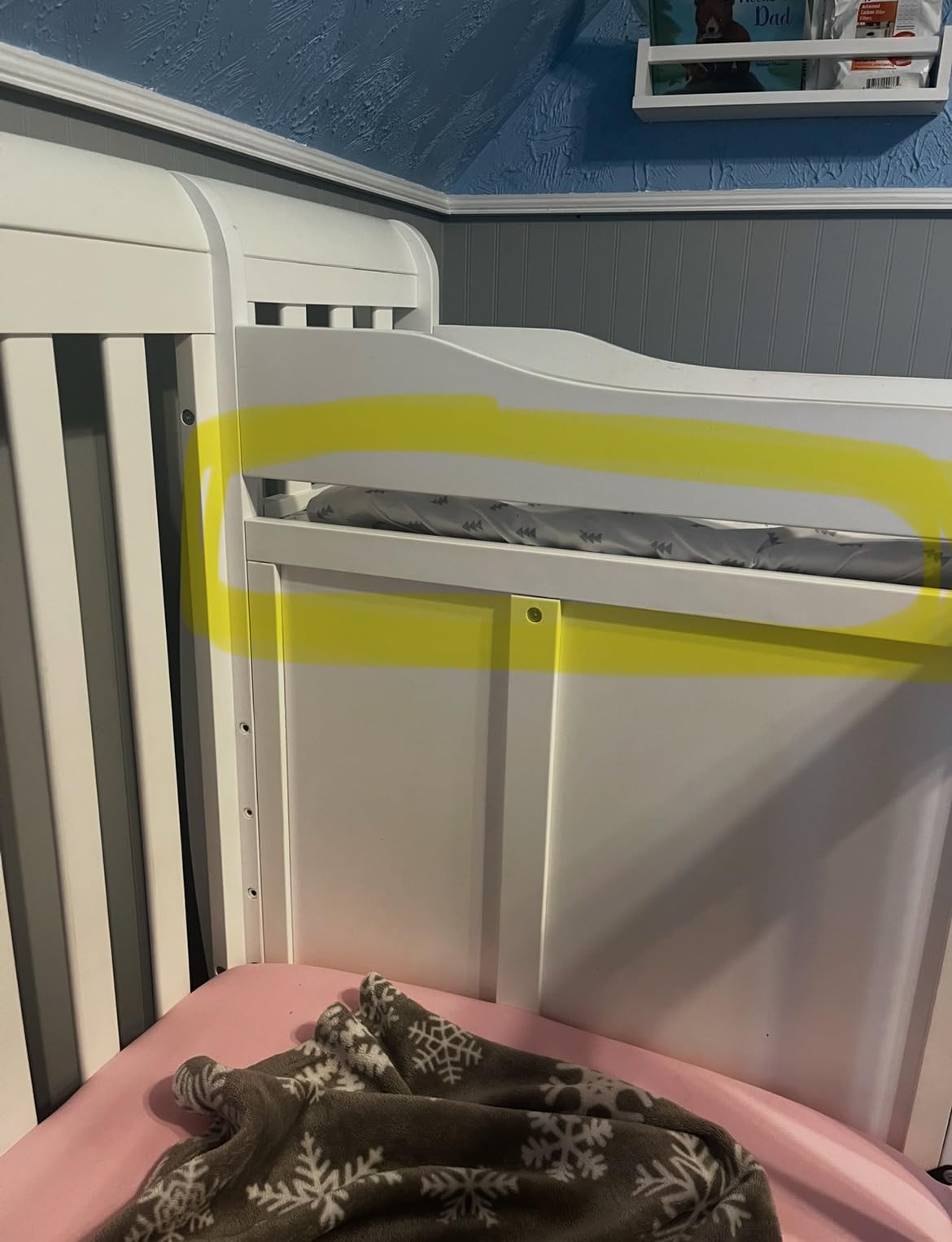 Storkcraft Portofino 5-in-1 Convertible Crib and Changer, White customer photo 2