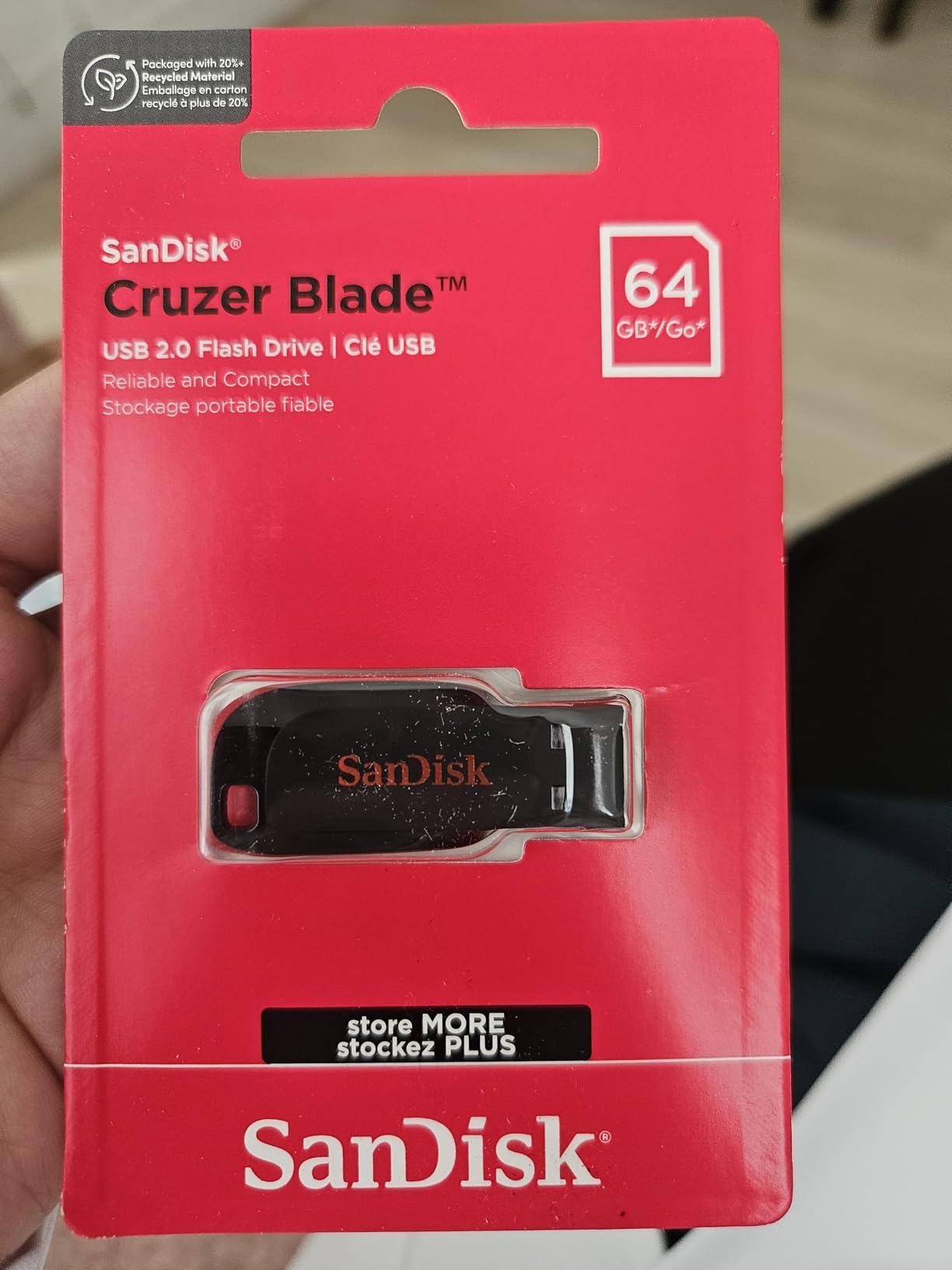 SANDISK 64GB Cruzer Blade, USB-A Flash Drive, Black customer photo 2