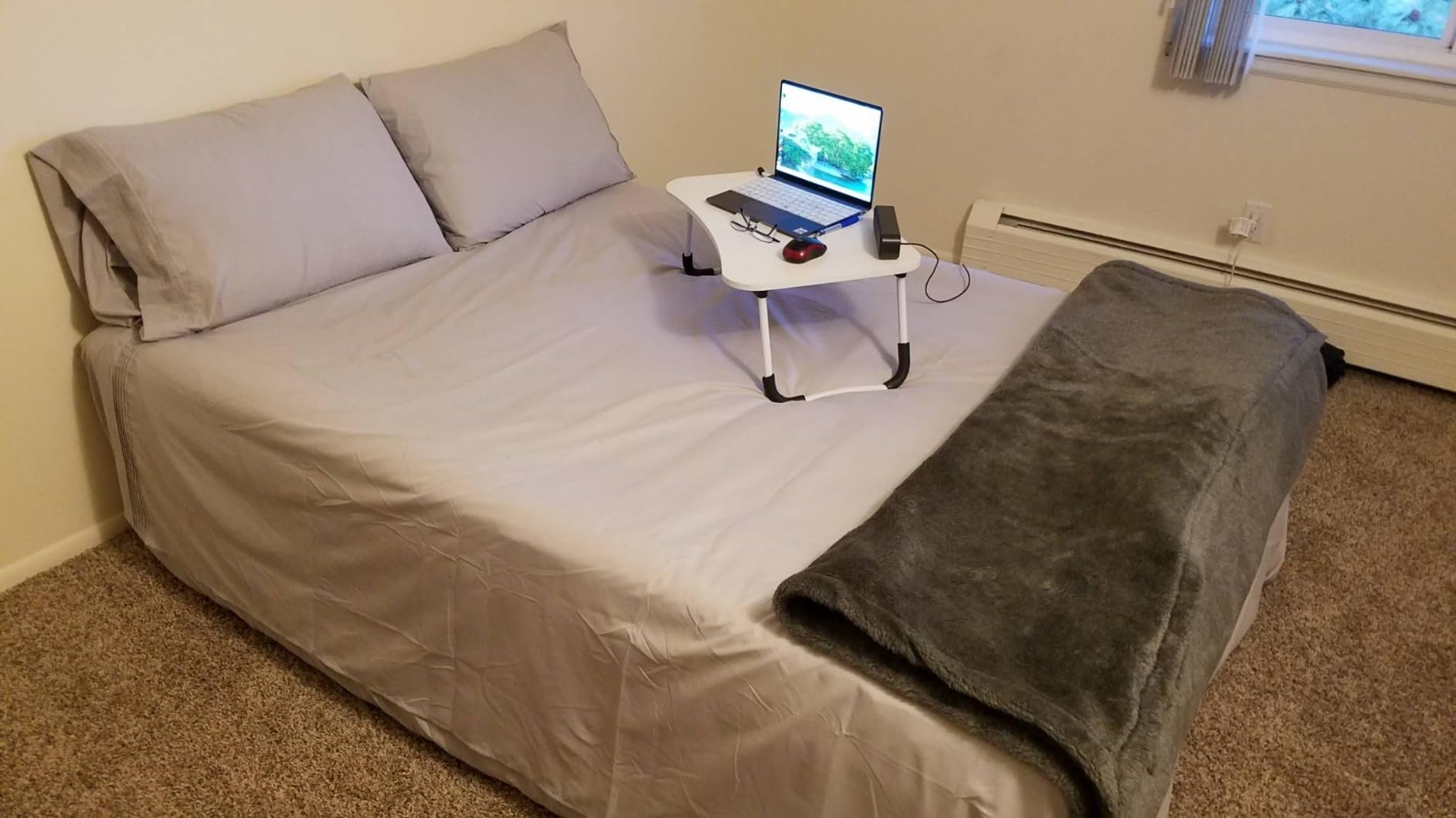 SoundAsleep Dream Series Raised Queen Air Mattress, Built-in Pump, Blue customer photo 1