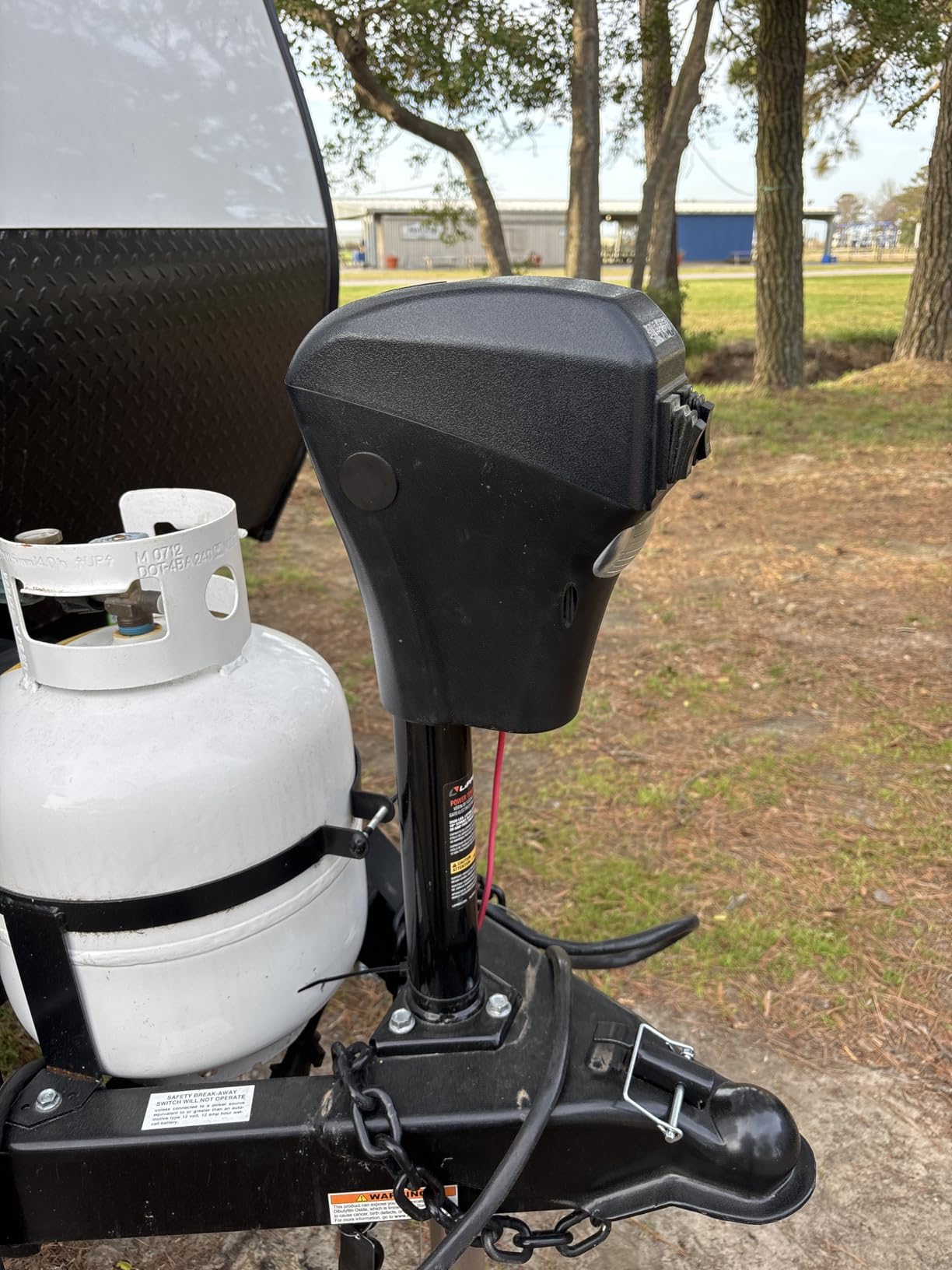 Lippert 3,500 lb Electric Trailer Tongue Jack, RV Power Jack, Black 285318 customer photo 2