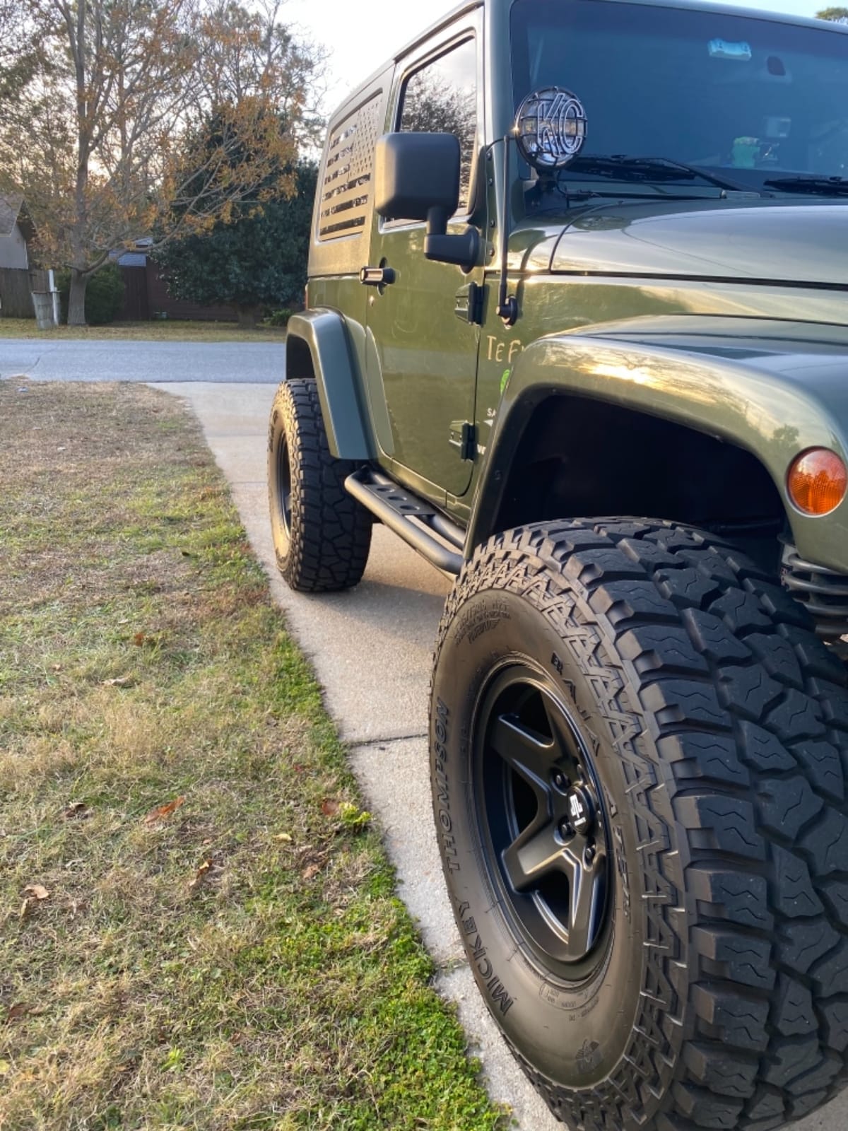EAG Side Steps Armor Fit for 07-18 Wrangler JK 2 Door Rock Sliders Nerf Bars Running Board Rail Step customer photo 1