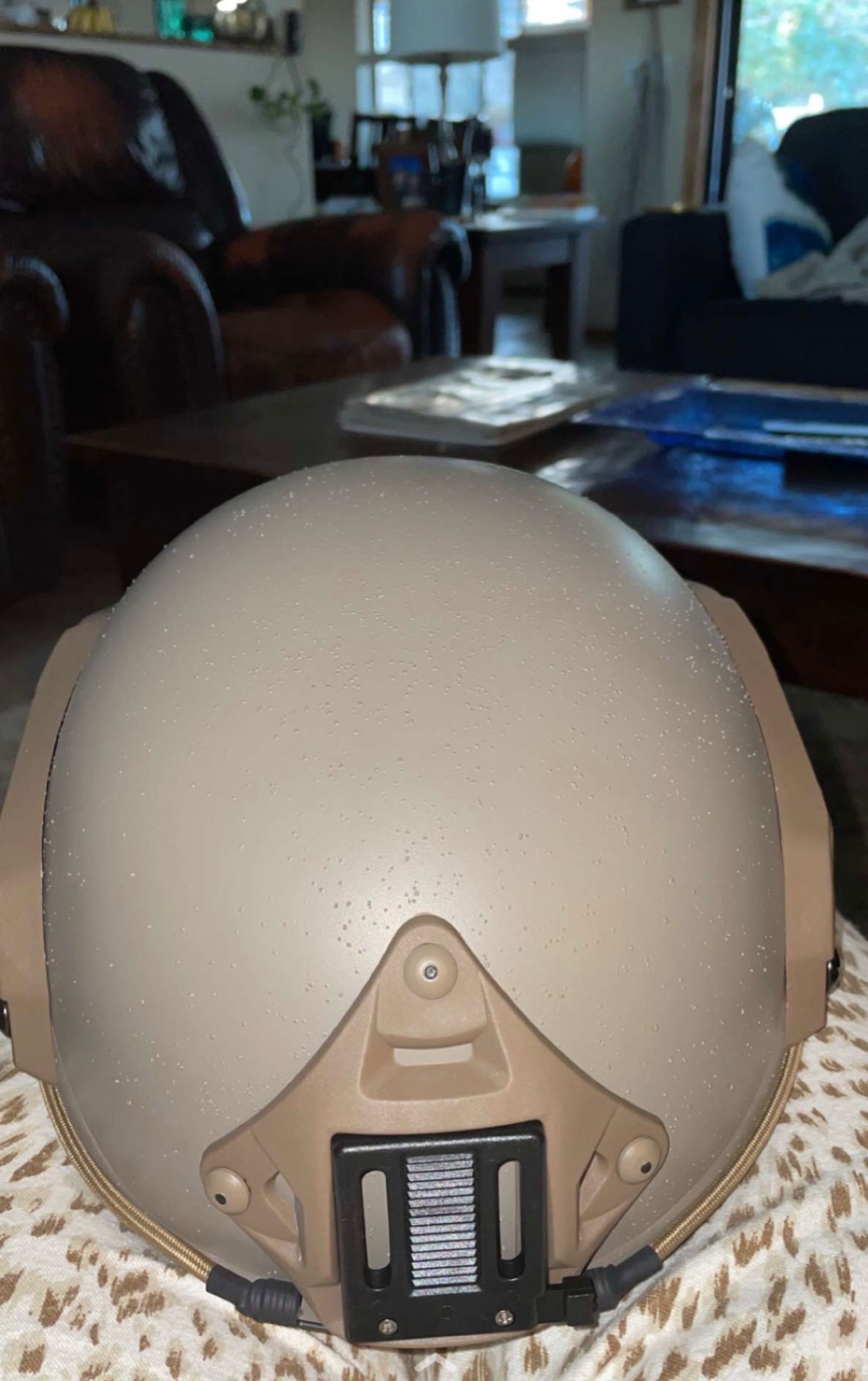 H World Shopping Adjustable Maritime 10 Level of Kevlar Fibre Protective Helmet Tan DE customer photo 2