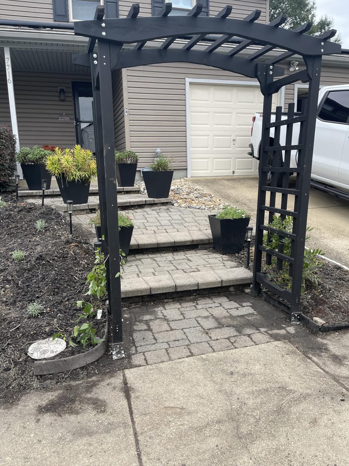 All Things Cedar 6-Ft Pagoda Arbor Garden Arch Trellis, Red Cedar customer photo 2