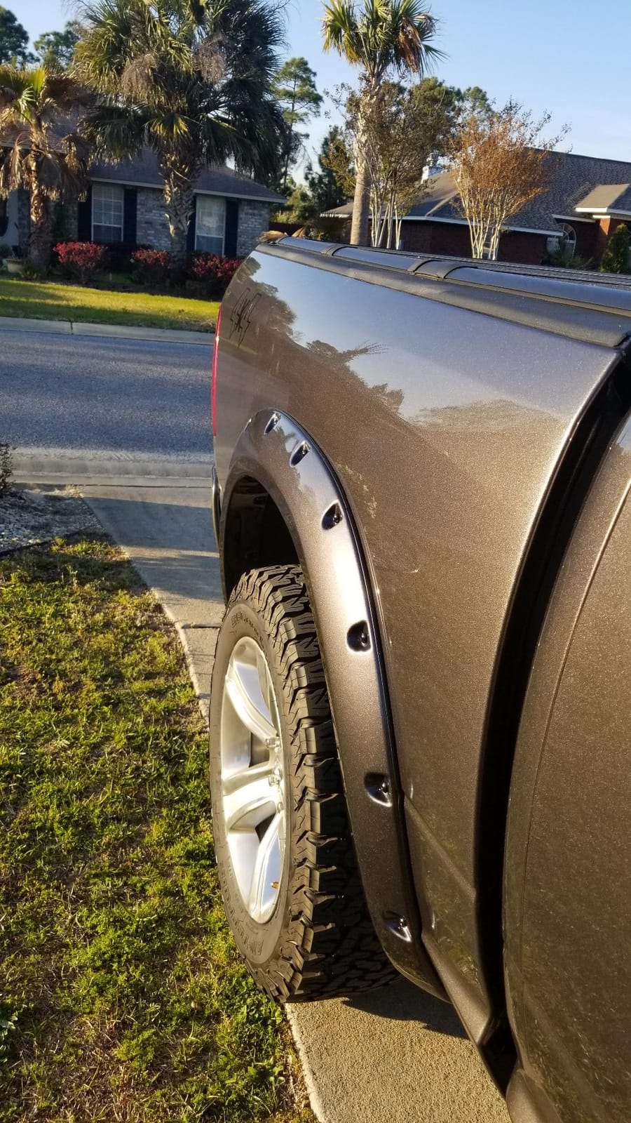 Tyger Auto Fender Flare Compatible with 2009-2018 Dodge Ram 1500; 2019-2024 Classic (Not fit R/T Rebel Warlock), Smooth Textured Black Paintable Bolt-Riveted Style 4pc | TG-FF8D4148 customer photo 2