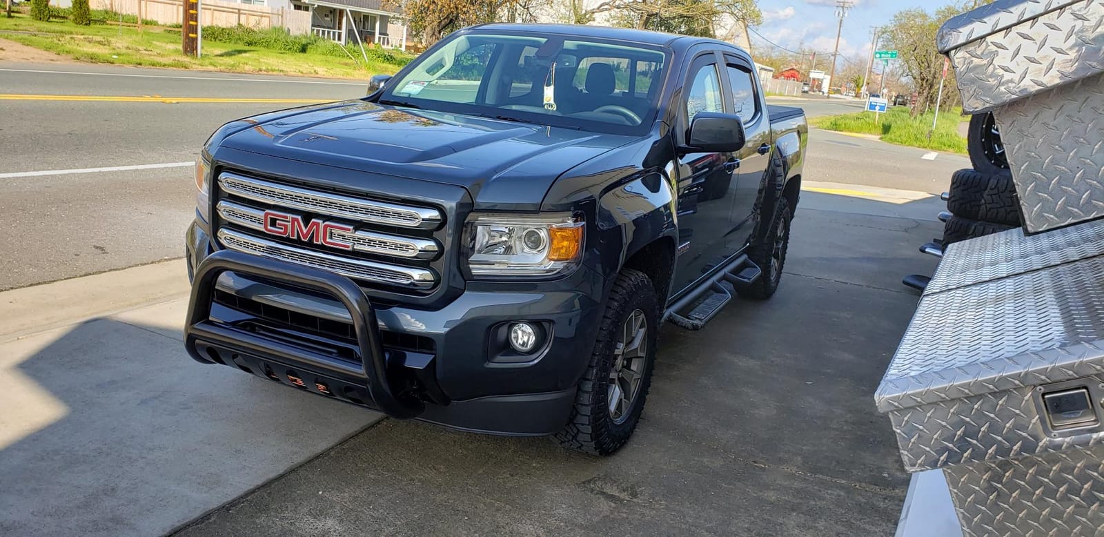 TAC Bull Bar Custom Fit 2015-2022 Chevy Colorado (Exclude ZR2) / 2015-2022 GMC Canyon Pickup Truck 3 inches Black Front Brush Bumper Guard Grille Guard Push Guard Off Road Automotive Accessories customer photo 1