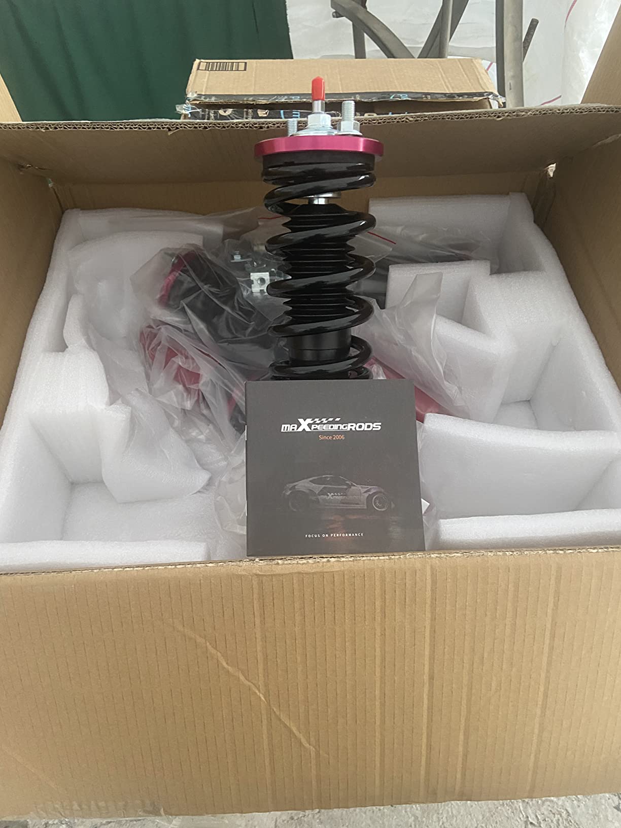 maXpeedingrods Coilover for Honda Civic 1988-2000, Red Damper Adjustable customer photo 1