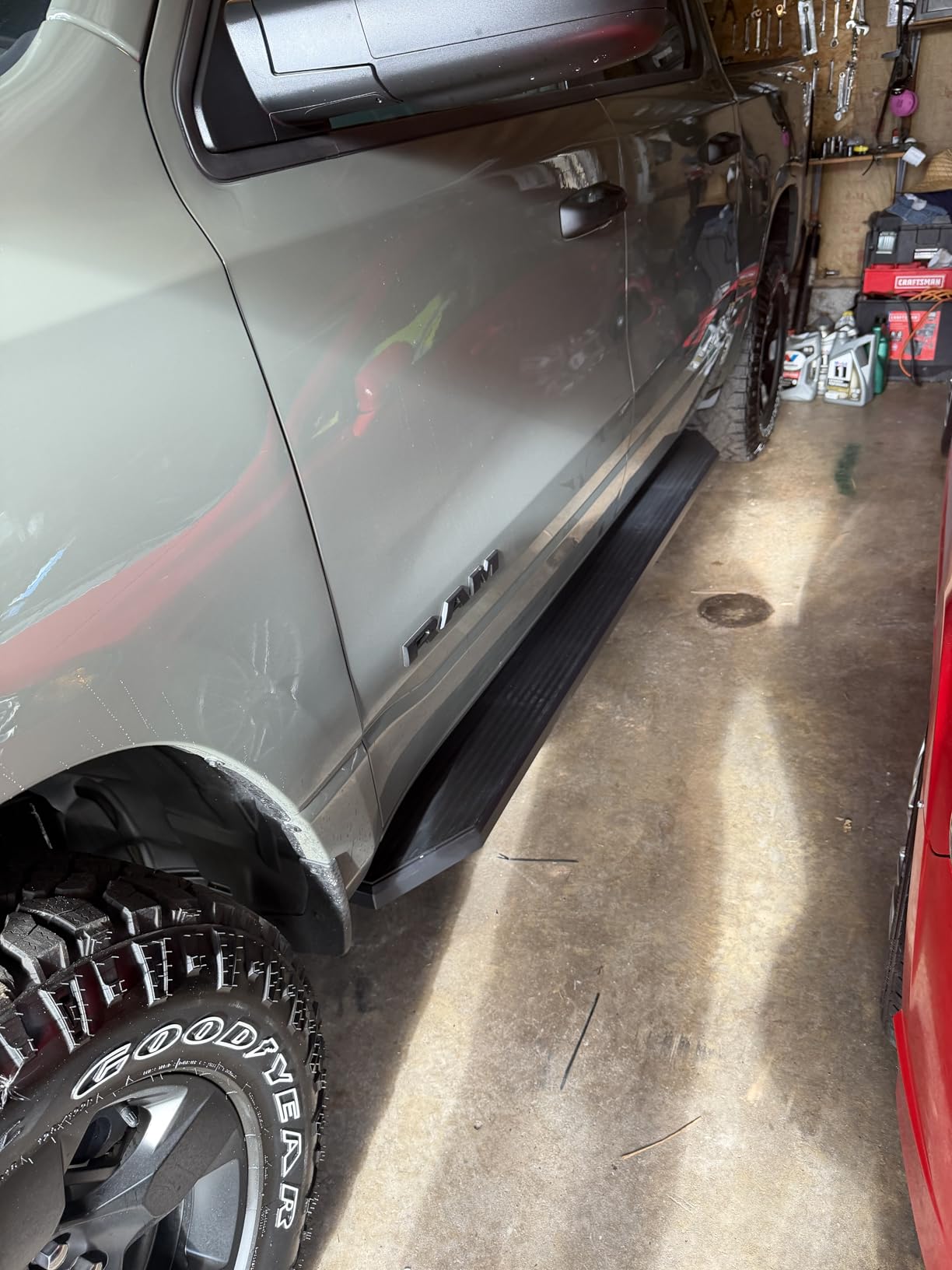 APS 6-inch (Black Stainless Steel Flat Style) Running Boards Nerf Bars Side Steps Step Rail Compatible with Ram 1500 2019-2026 Crew Cab (Will Not Fit 2018 Previous Generation Build in 19-24) customer photo 1